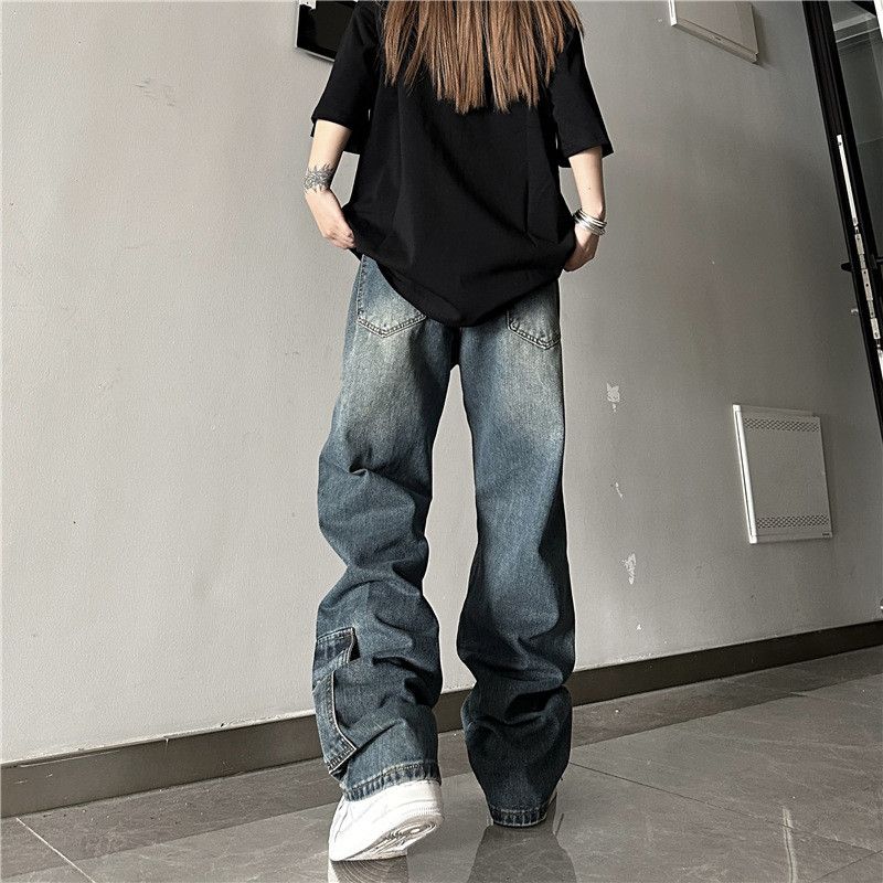 Japanese Brand American retro hip-hop washed multi-pocket cargo jeans Size US 32 / EU 48 - 4 Thumbnail