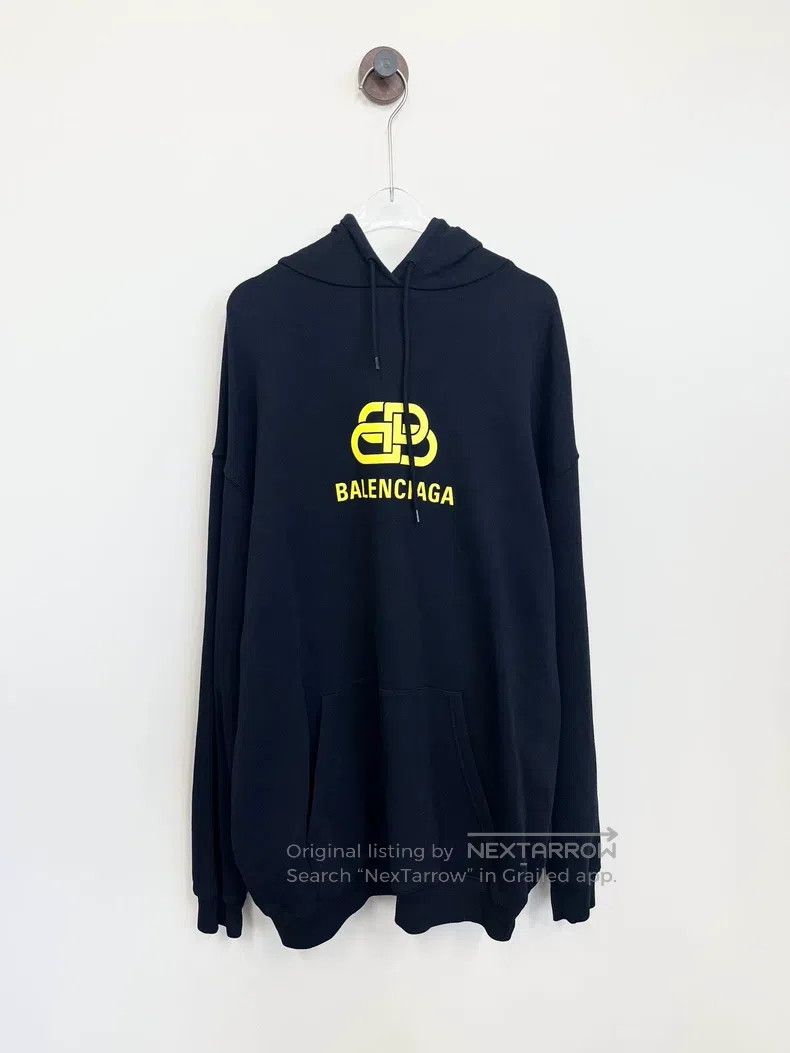 Balenciaga Balenciaga Black and yellow double B snap-hooded sweatshir Size US XS / EU 42 / 0 - 1 Thumbnail