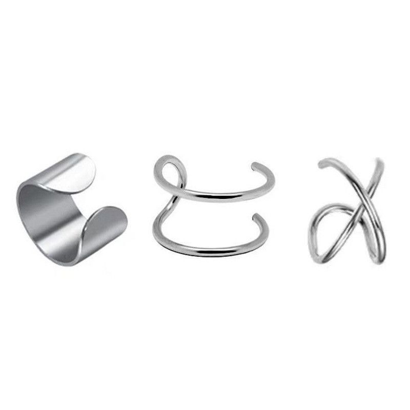 Jewelry × Sterling Silver New Trend Earrings One Pairs Chrome Jewelry Size ONE SIZE - 5 Thumbnail