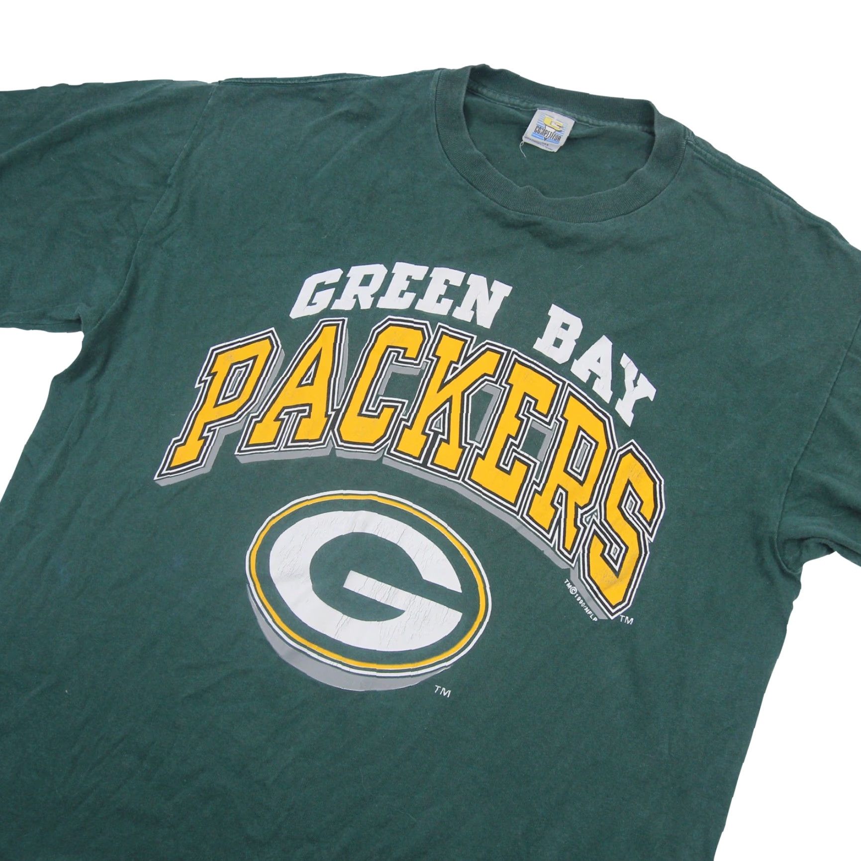 Vintage VINTAGE Green Bay Packers Mens XL T-Shirt Spellout Graphic Green Size US XL / EU 56 / 4 - 2 Thumbnail