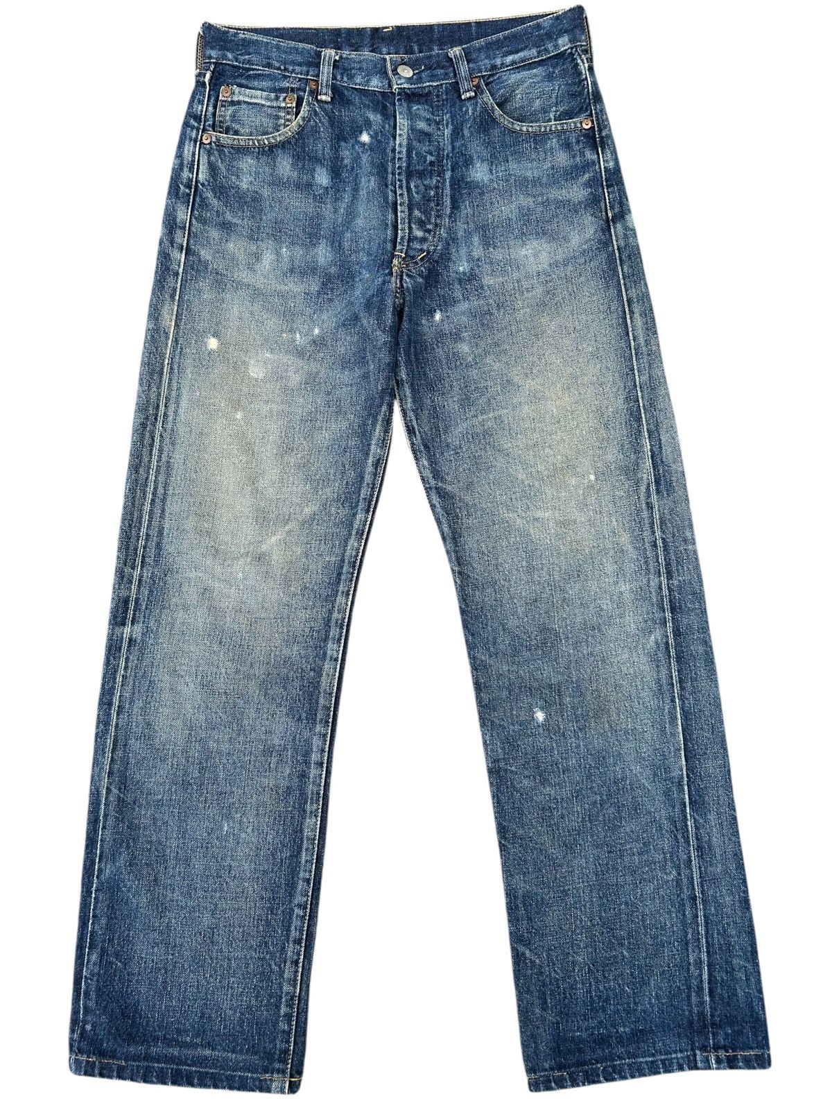 Kapital Vintage Levis big E Selvedge Distressed Denim Jeans Size US 30 / EU 46 - 1 Thumbnail