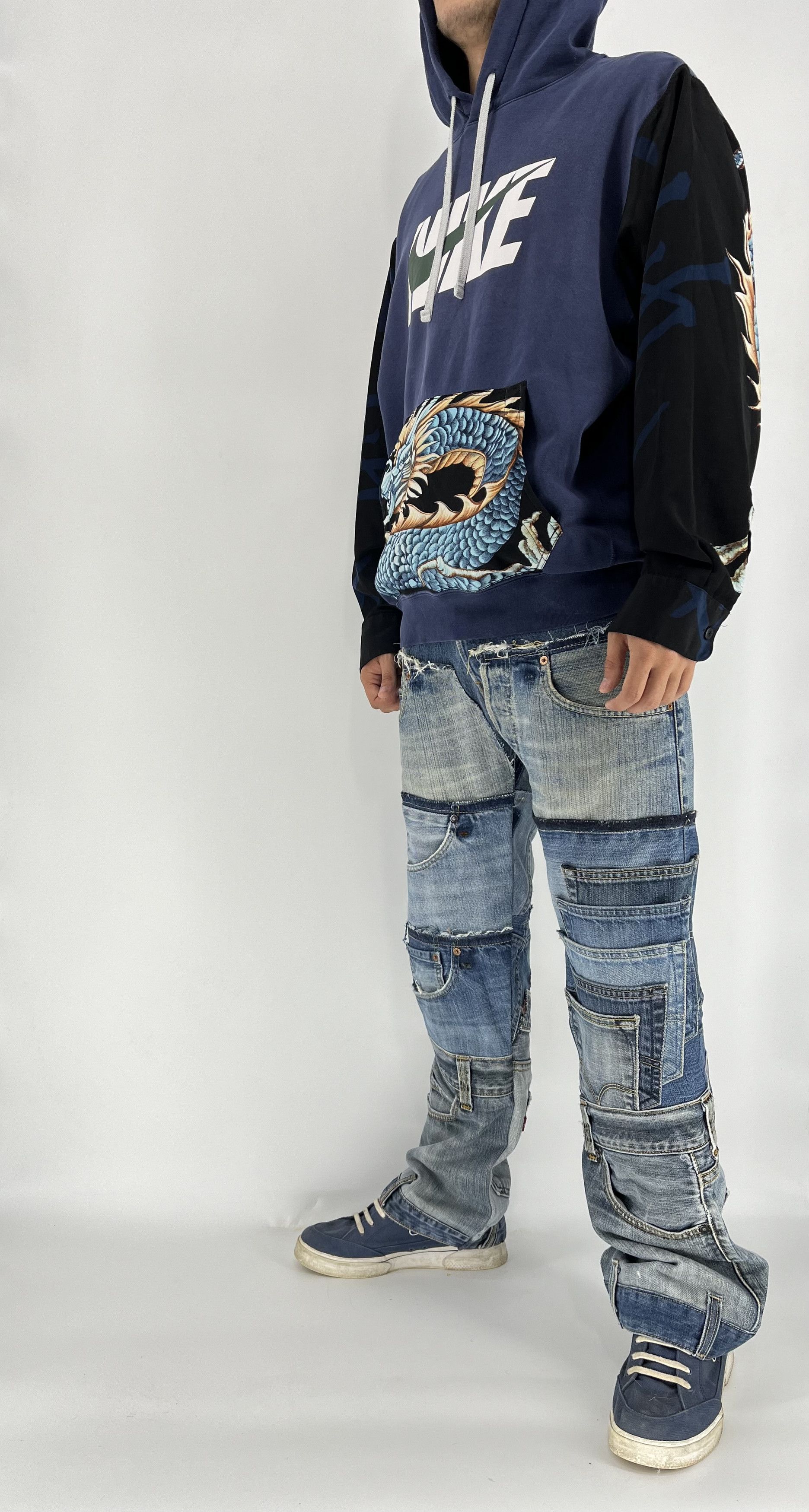 90s Levi’s 501 Patchwork Multipocket Denim Custom Jeans USA