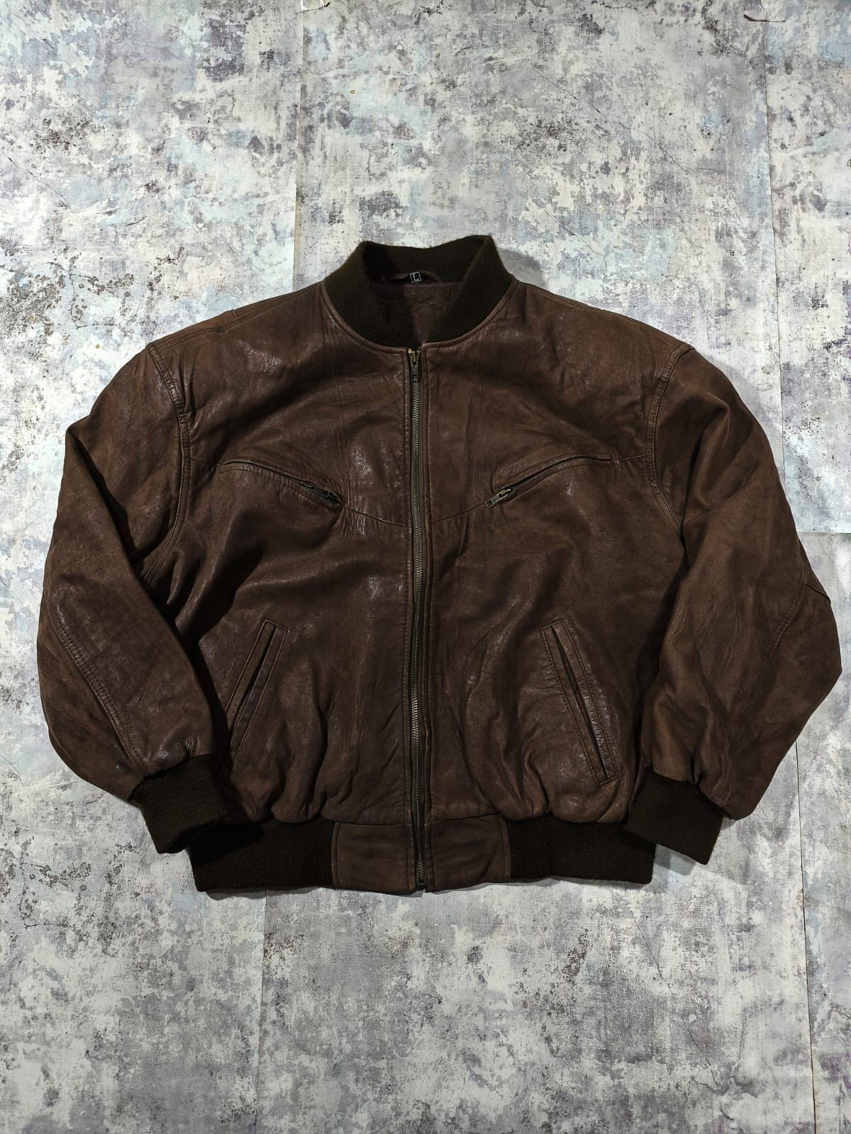 Leather Vintage Paris Dakar Leather Bomber Jacket Size US L / EU 52-54 / 3 - 1 Thumbnail