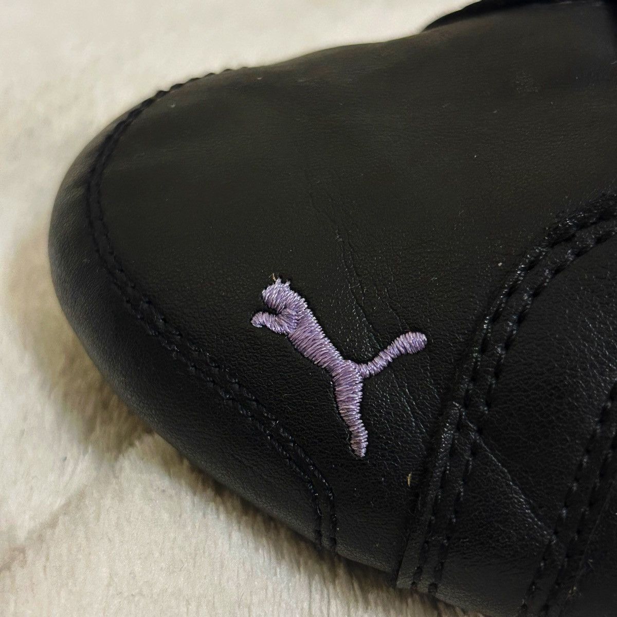 Puma Vintage Y2K Puma Speed Cat Black Leather Sneakers Size US 8.5 / IT 38.5 - 3 Thumbnail