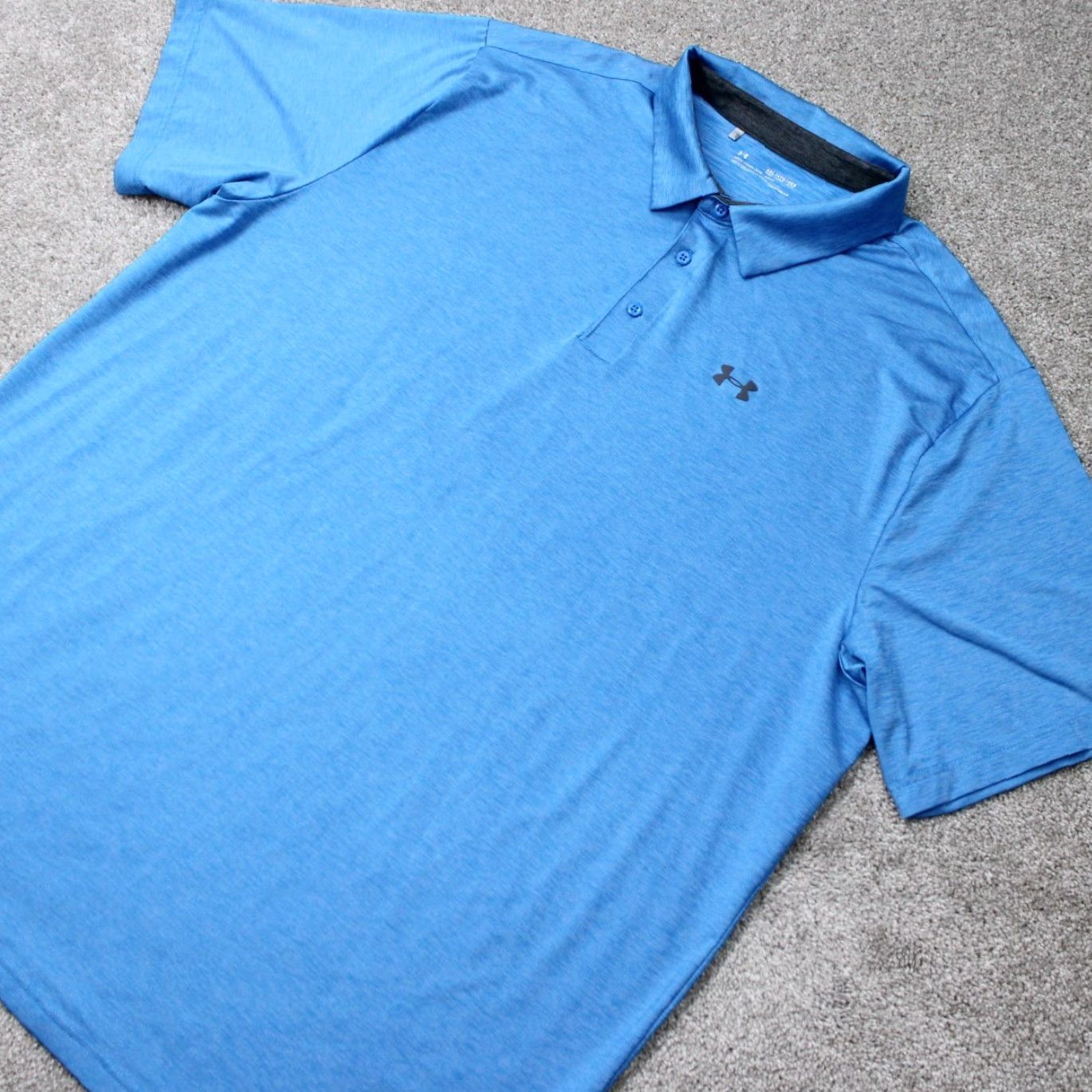 Under Armour Under Armour Polo Shirt Men 4XL Blue Short Sleeve Golf Stretch Polyester S/S Polo Size US XXL / EU 58 / 5 - 3 Thumbnail
