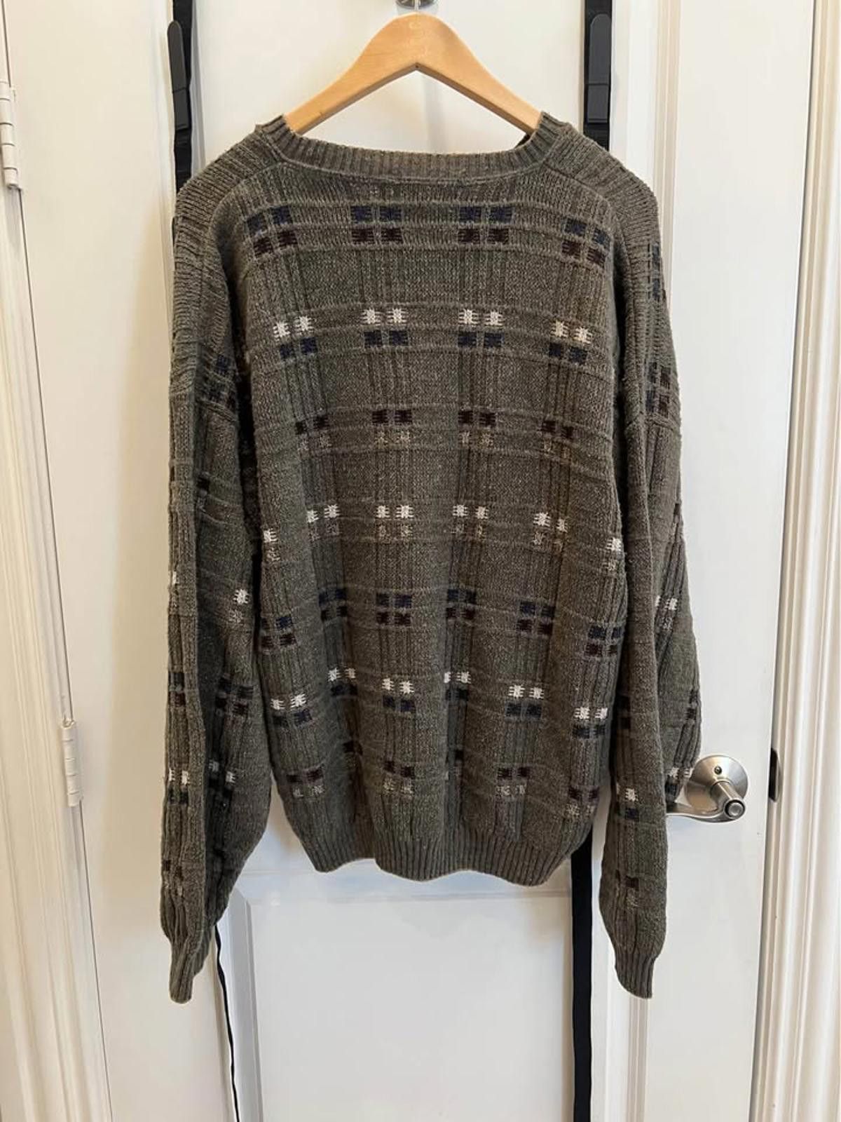 Designer Vintage Liberty Sweaters USA Knit Green Plaid Pullover (L) Size US L / EU 52-54 / 3 - 5 Thumbnail