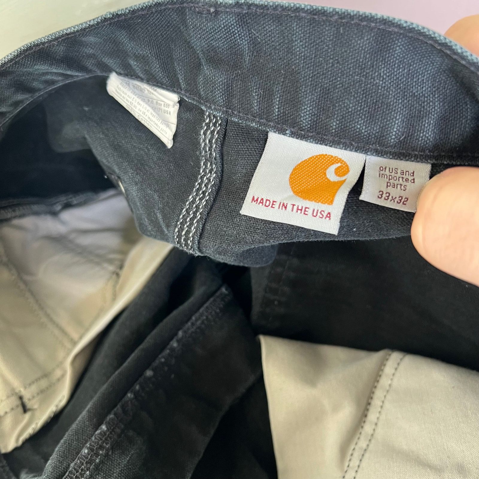 Carhartt × Vintage Carhartt black double knee work wear carpenter pants Size US 31 - 6 Thumbnail