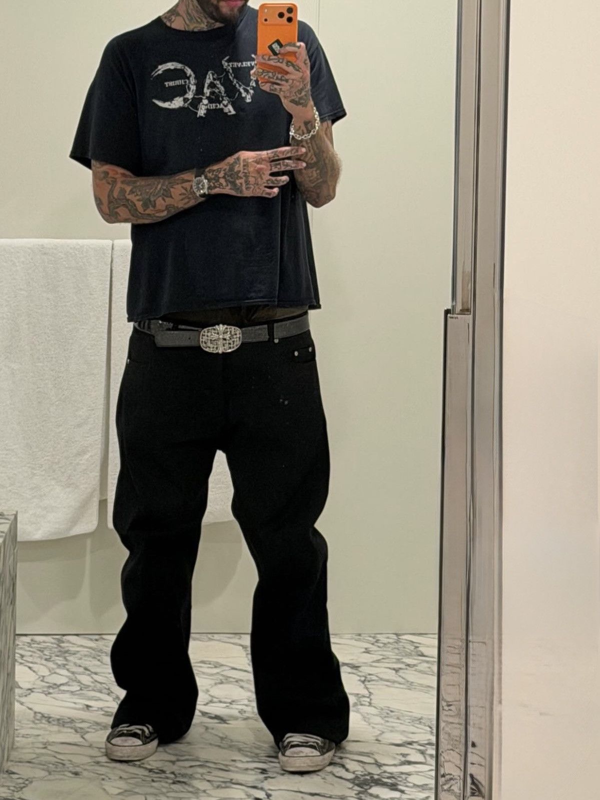 Chrome Hearts Chrome Hearts Cemetery Cross Buckle Belt 1.5” Size ONE SIZE - 2 Thumbnail