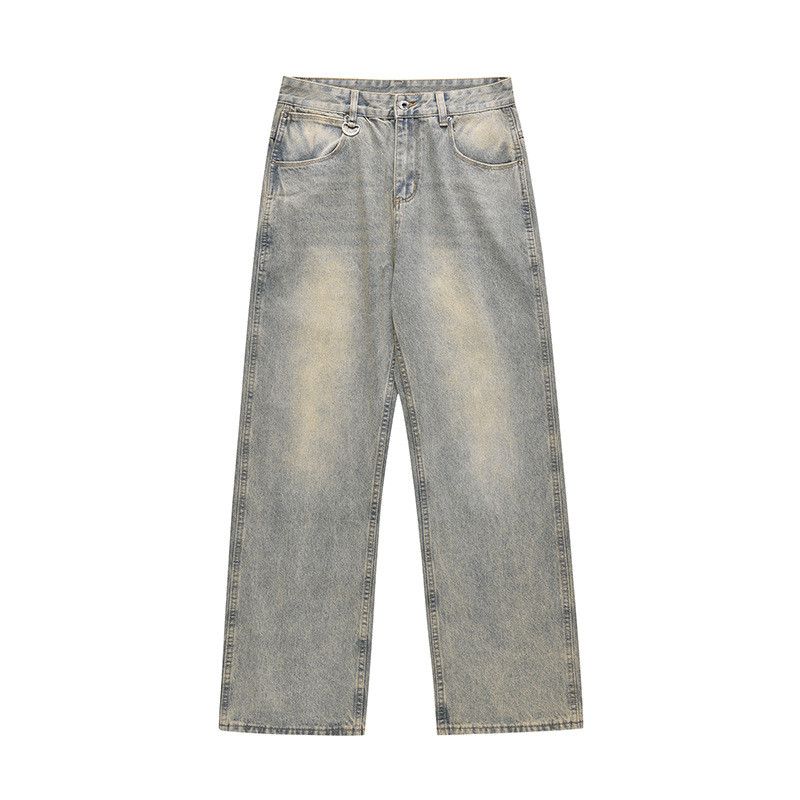 American retro washed casual hip-hop jeans