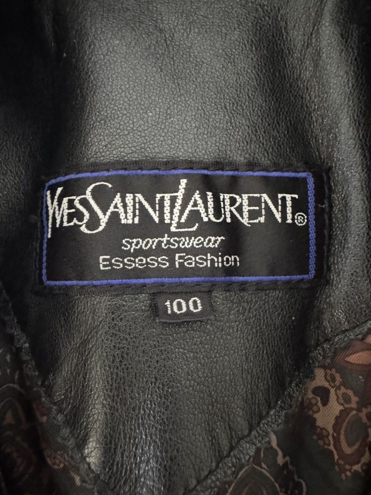 Yves Saint Laurent Vintage YSL Leather Jacket with Detachable Mink Collar Size US L / EU 52-54 / 3 - 9 Thumbnail
