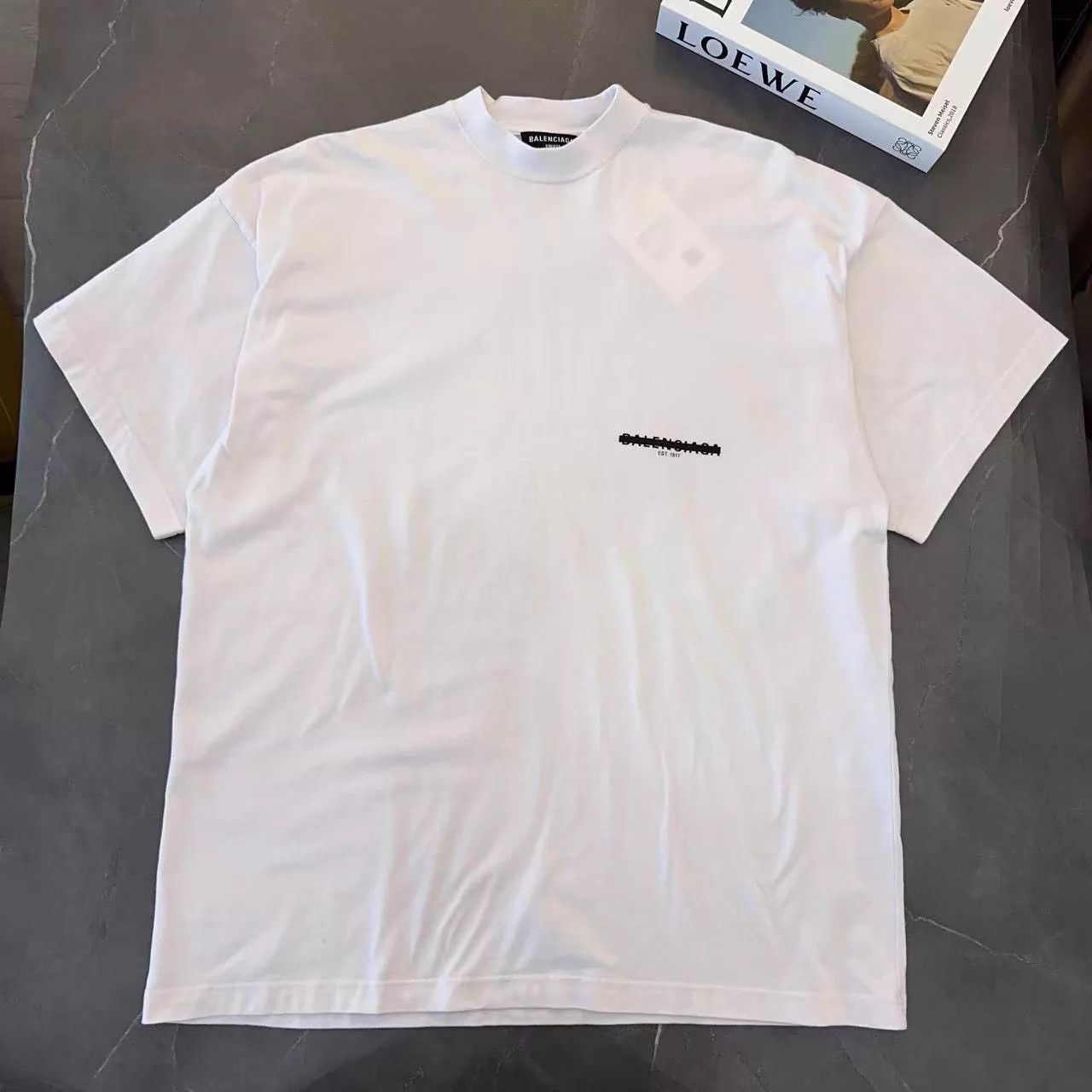 Balenciaga Balenciaga Tape Embroidered Logo Short Sleeve L Size L / US 10 / IT 46 - 1 Thumbnail