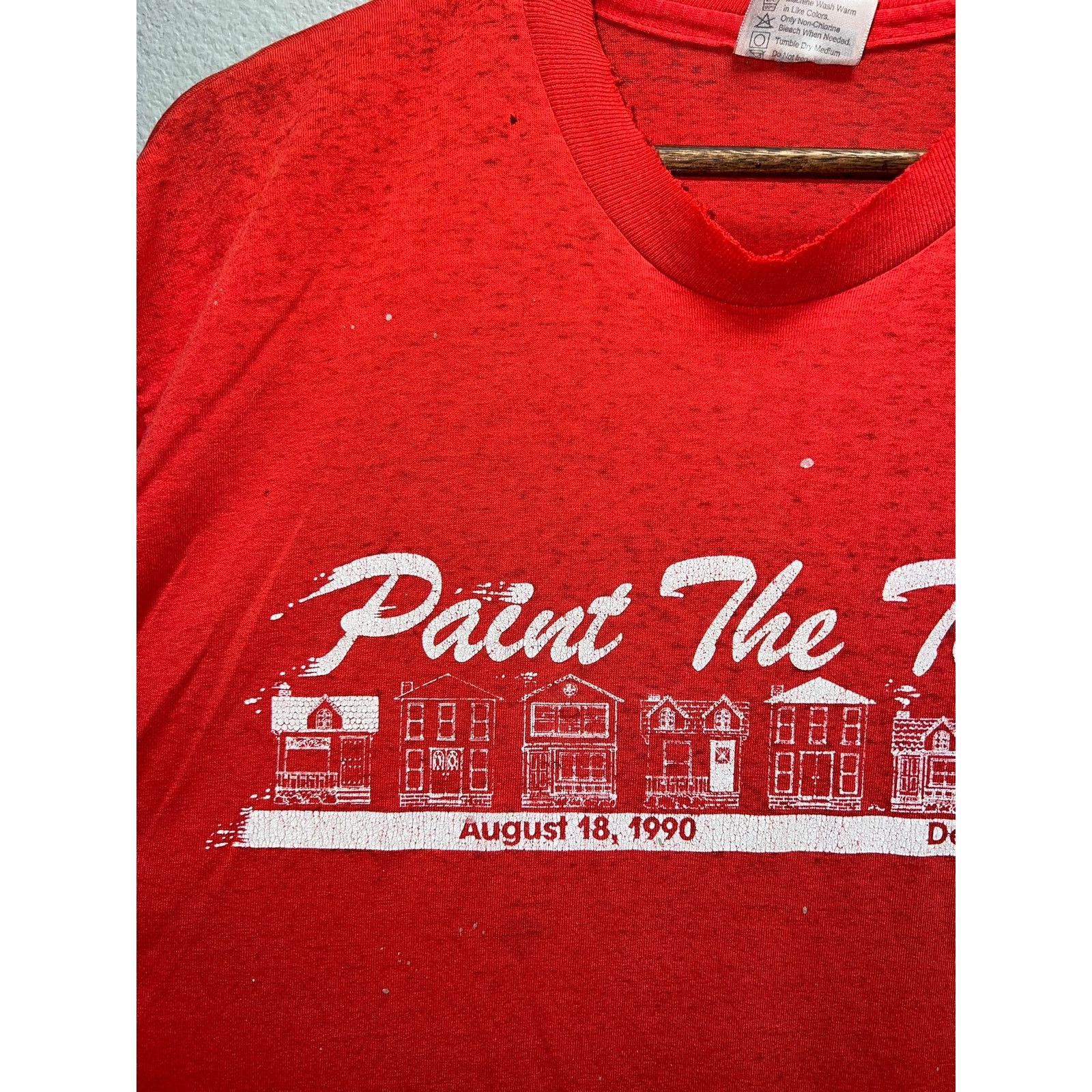 Vintage Vintage Detroit Shirt Paint The Town August 18 Tee Worn XL Size US XL / EU 56 / 4 - 2 Thumbnail