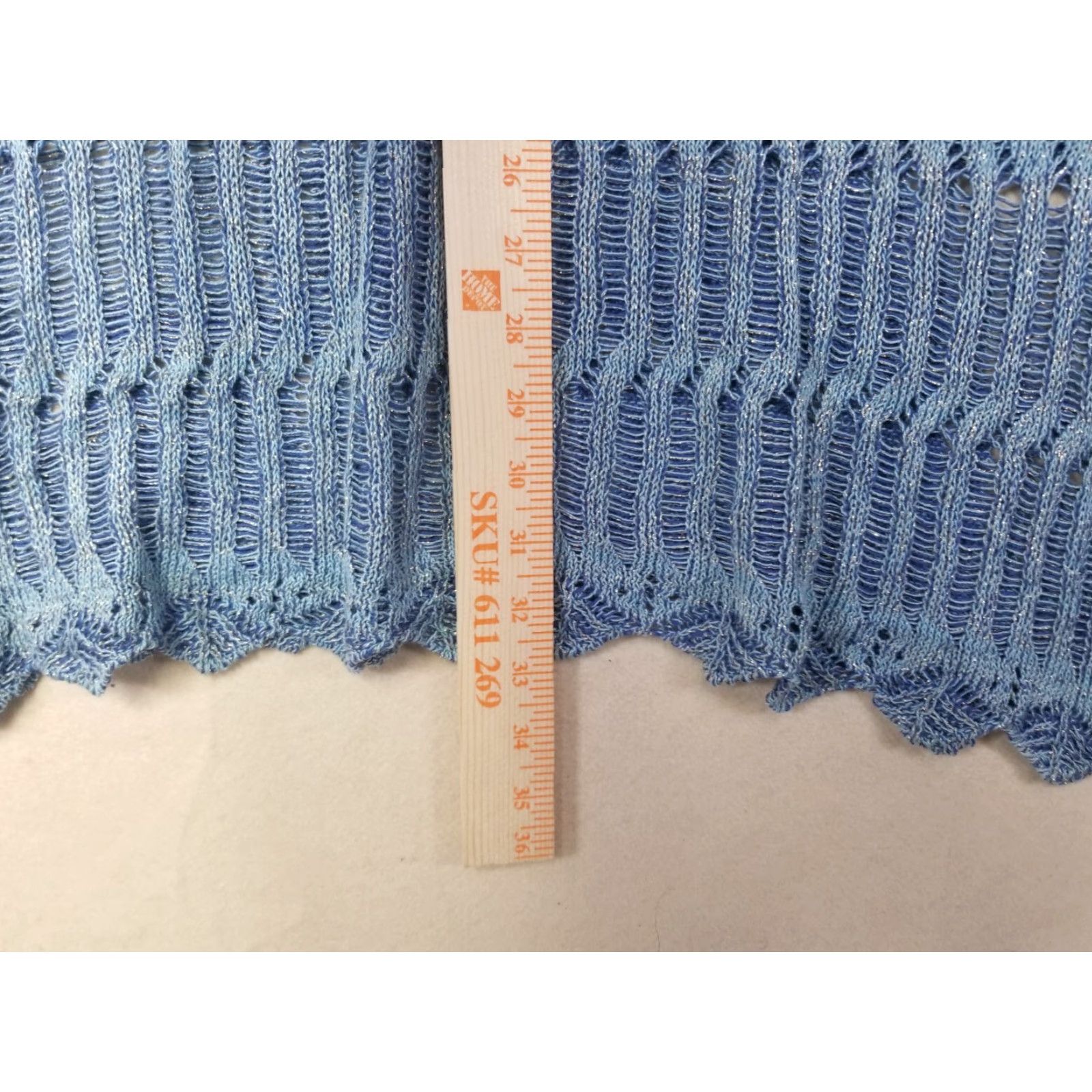Vintage Cecilia Prado Anthropologie Crochet Cover Up Boxy Fit Blue Women One Size Size ONE SIZE - 4 Thumbnail