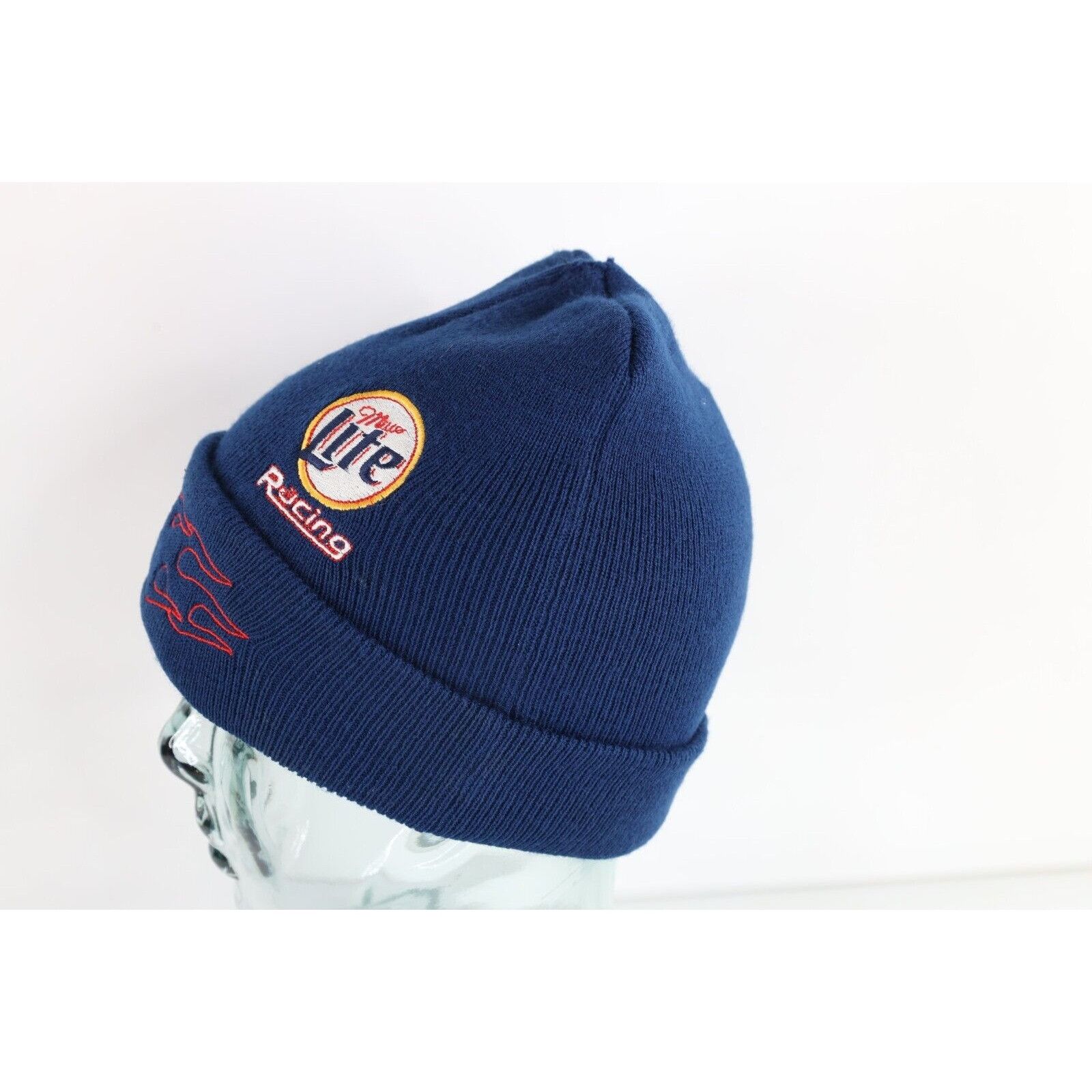Vintage Vintage 90s NASCAR Miller Lite Racing Kurt Busch Fire Hat Size ONE SIZE - 4 Thumbnail
