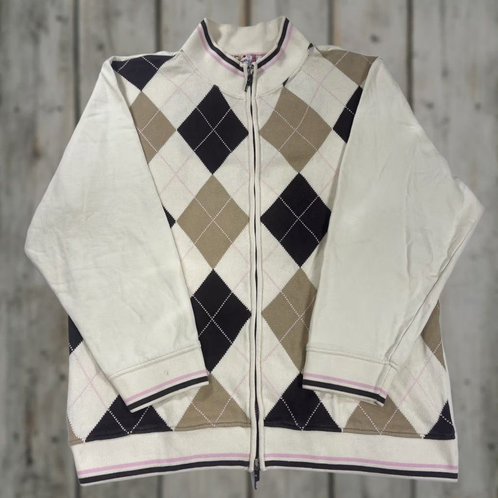 Vintage Artful Dodger Sweatshirt 4XL Full Zip Diamond Argyle Big & Tall Lads Unisex Adults Size US XXL / EU 58 / 5 - 1 Thumbnail