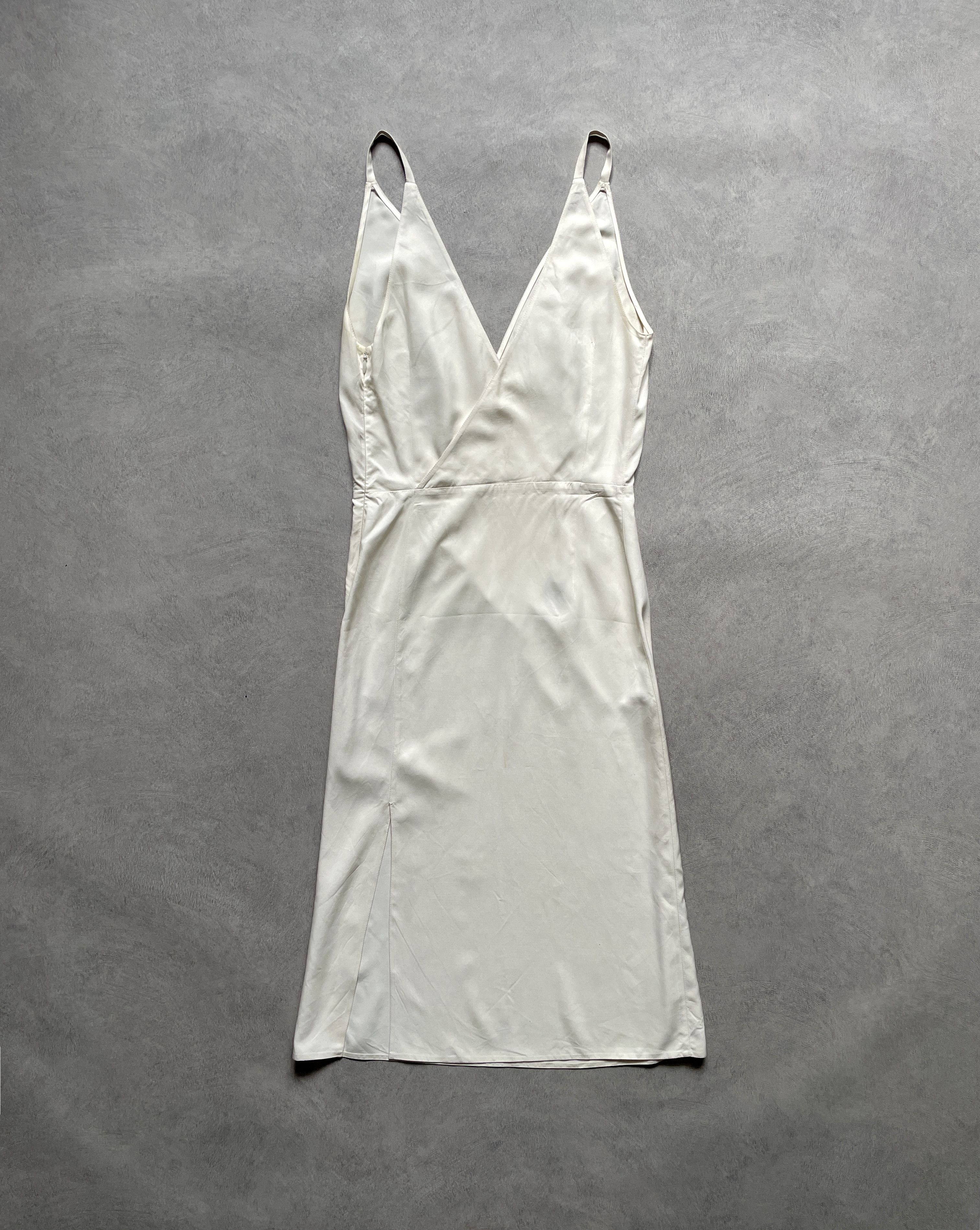 Prada Prada SS 2011 off white cream silk midi dress Size M / US 6-8 / IT 42-44 - 11 Thumbnail