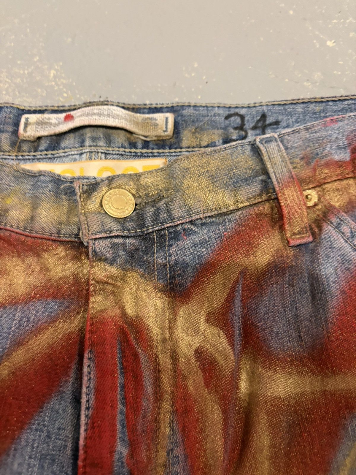 Skoloct Skoloct hand panted jeans 1of1 Size US 34 / EU 50 - 2 Thumbnail