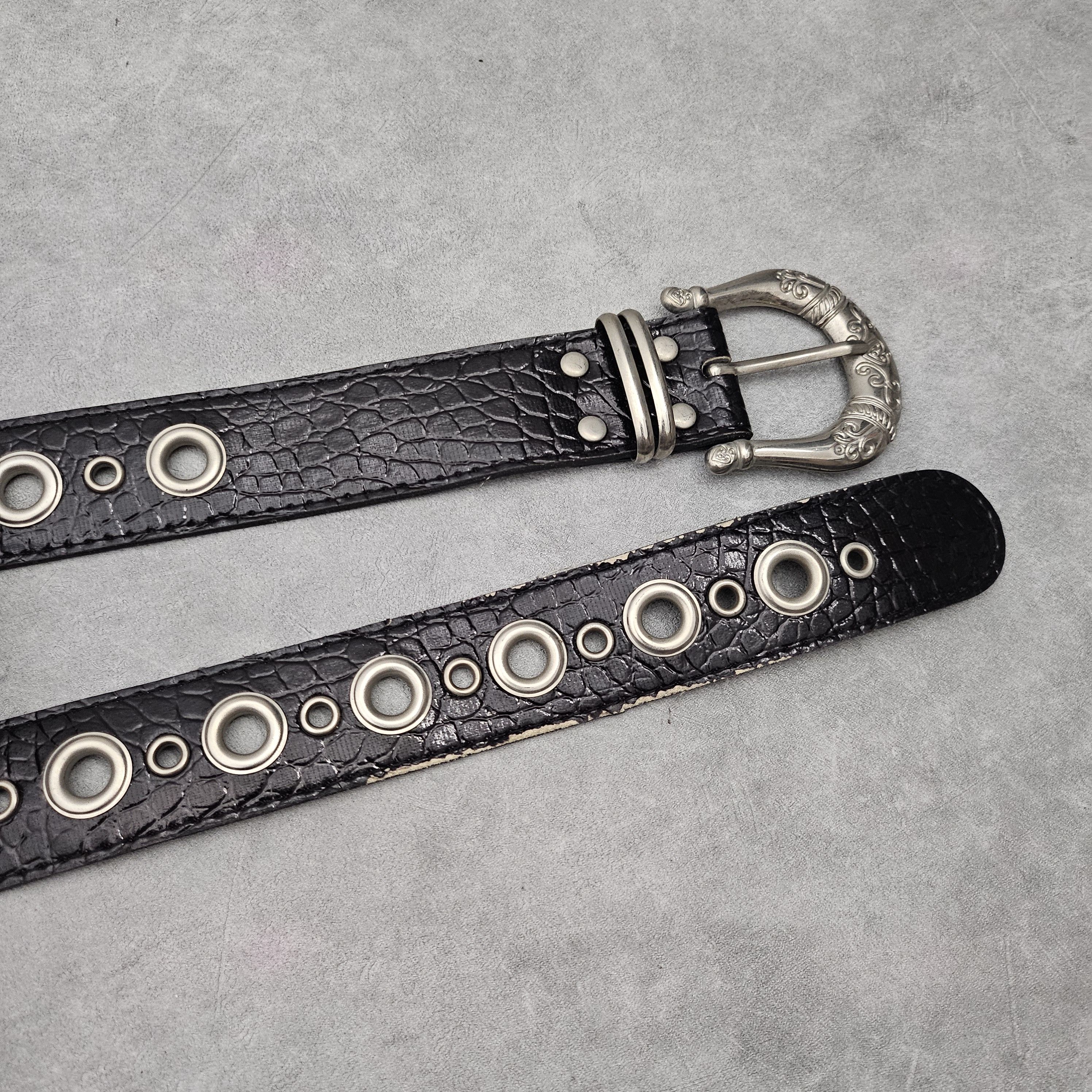 If Six Was Nine Black snakeskin punk goth belt Size ONE SIZE - 3 Thumbnail