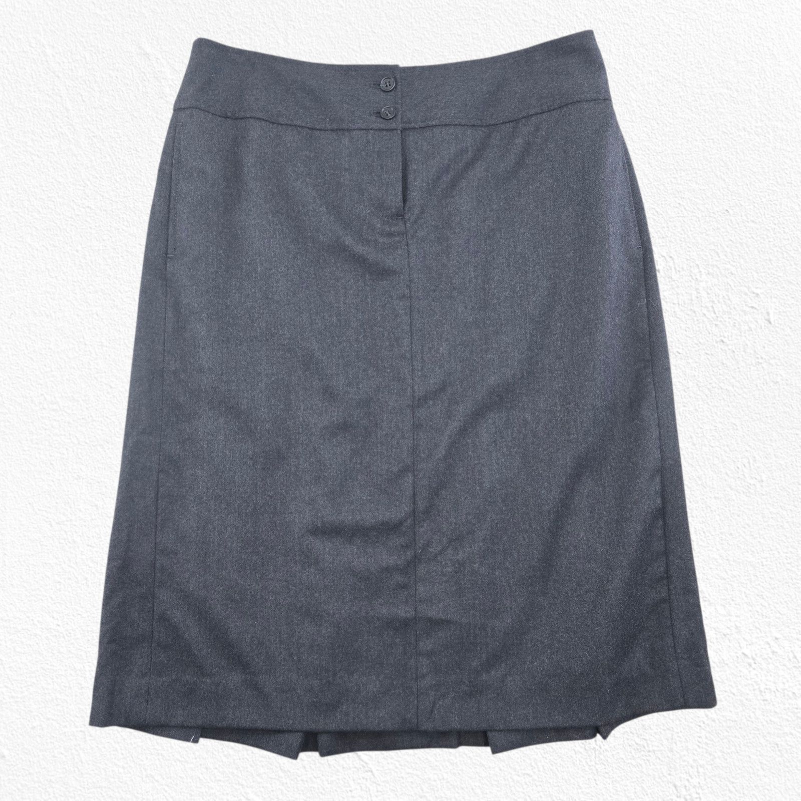 J.Crew J Crew Wool Pencil Skirt Size 8 Charcoal NWT Size 30" / US 8 / IT 44 - 2 Thumbnail