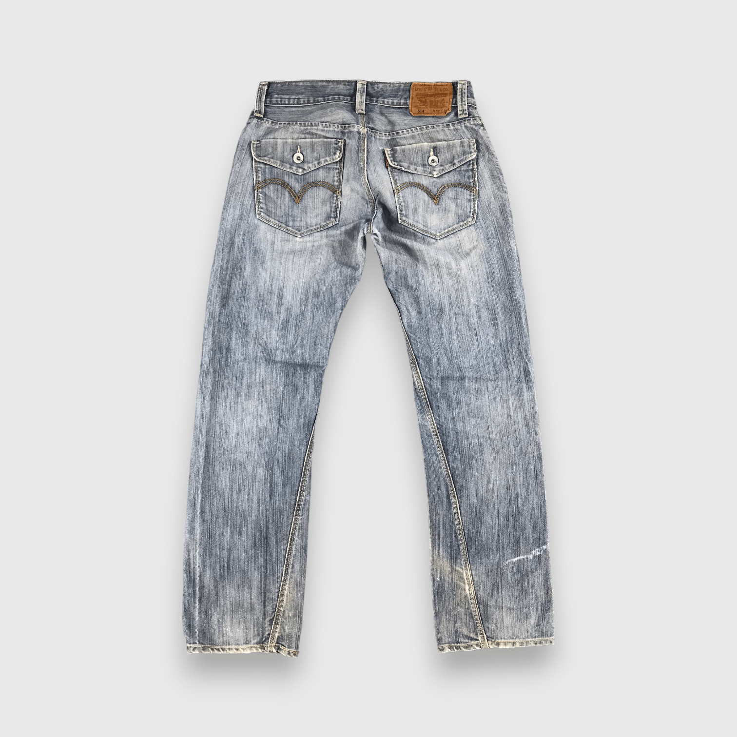 Dirty Levis 514 Vintage Jeans Faded Blue Denim-J1093