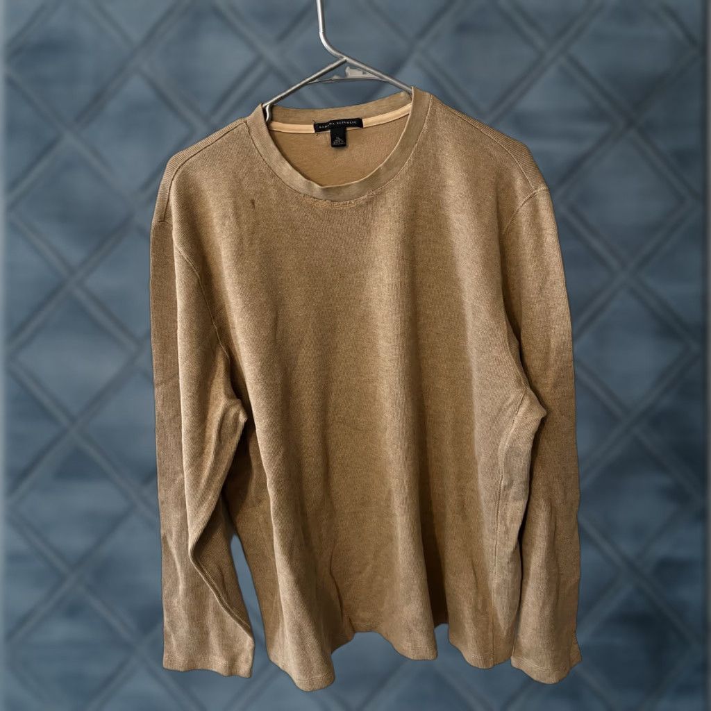 Banana Republic Banana Republic Sweater Men XL Brown Cotton Crew Neck Pullover Vintage? No Size US XL / EU 56 / 4 - 1 Thumbnail