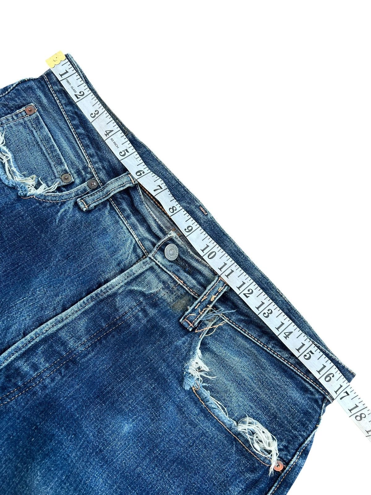 Kapital KAPITAL KIRO HIRATA SELVEDGE DISTRESSED DENIM JEANS Size US 34 / EU 50 - 19 Thumbnail