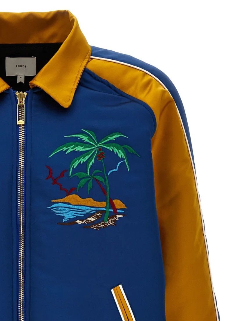 Rhude RHUDE PALM EAGLES SOUVENIER JACKET NAVY&MUSTARD YELLOW SizeL Size US L / EU 52-54 / 3 - 4 Thumbnail