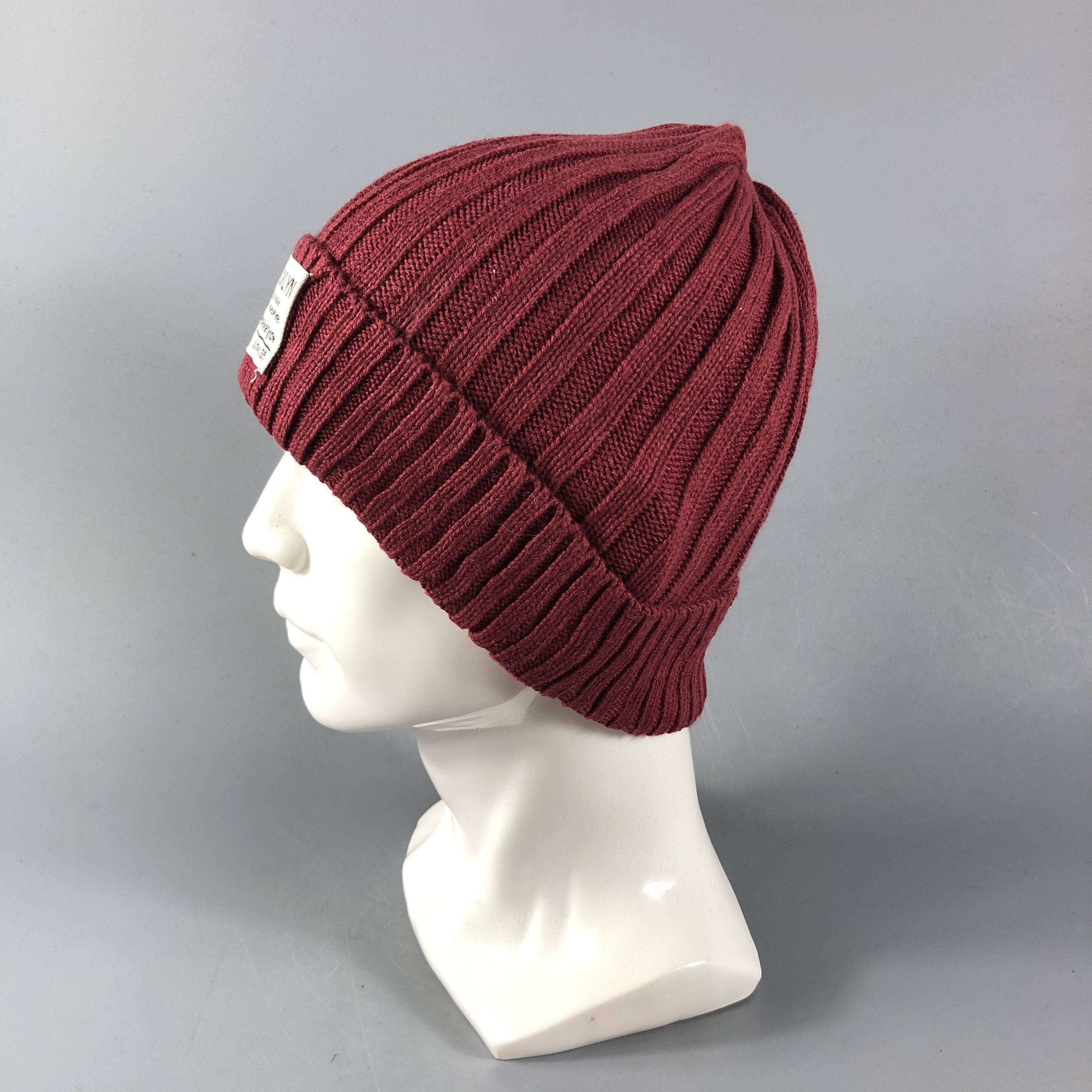 Vintage Brooklyn City Pleated Cotton Beanie Snowcap Snow Hat B646 Size ONE SIZE - 2 Thumbnail
