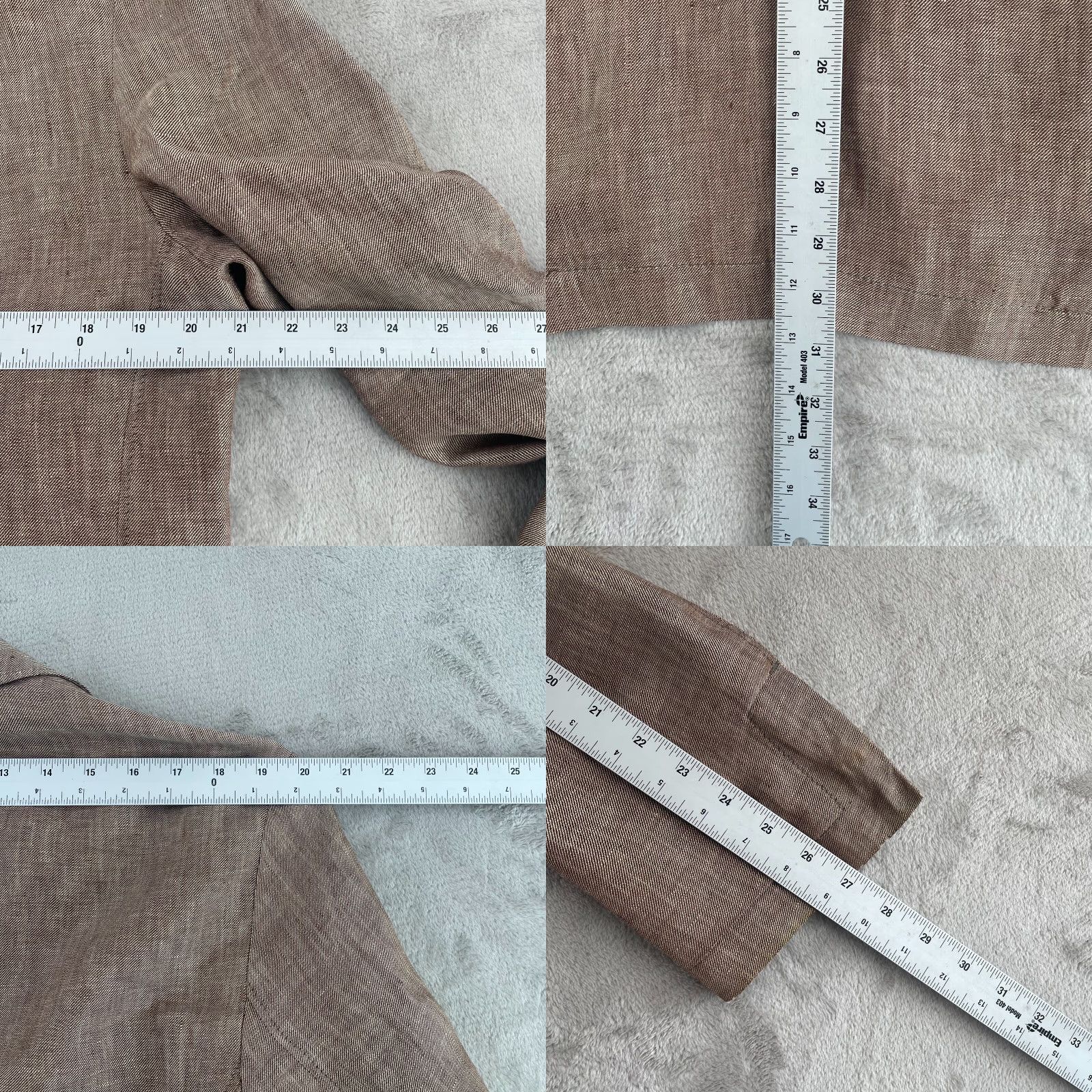 Hugo Boss VINTAGE? No — Hugo Boss Blazer Mens 40R Linen Brown Sport Coat Notch Lapel Single-Breasted Two-Button Dry Clean Only Classic Linen Blazer Mens Size 40R - 9 Thumbnail