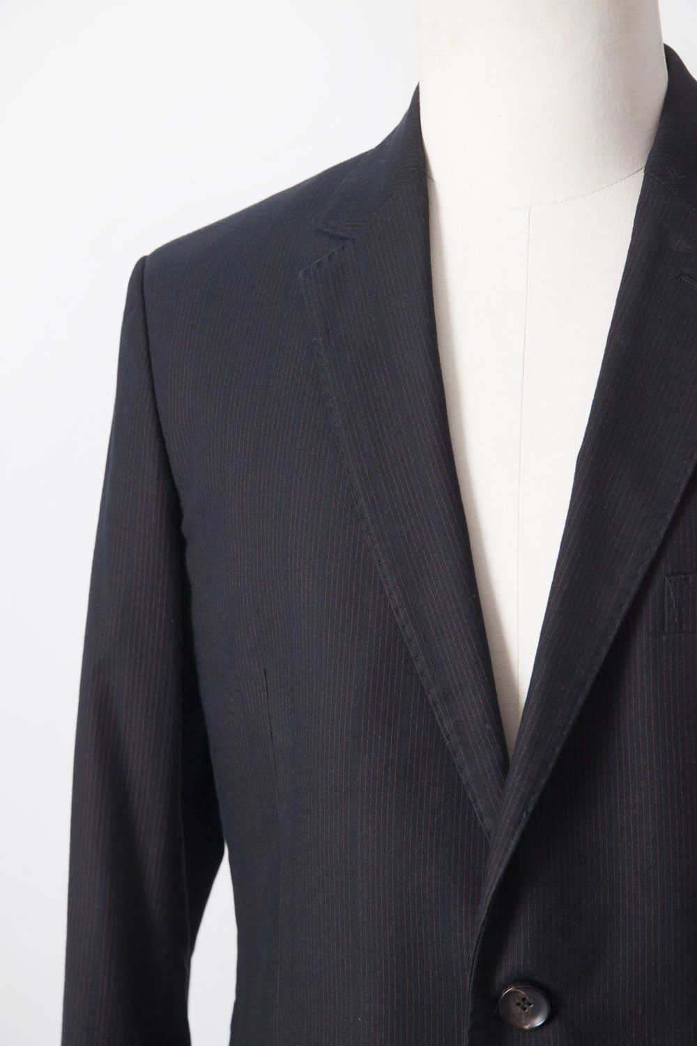 Giuliano Fujiwara Giuliano Fujiwara black/red pinstripe suit Size 48S - 2 Thumbnail