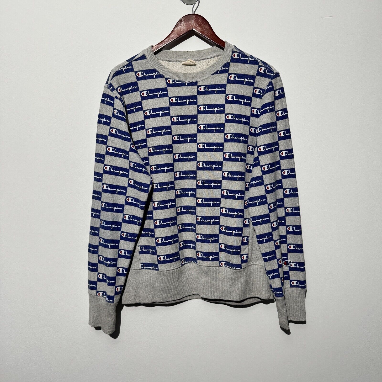 Champion × Vintage Vintage Champion Unisex Gray Cotton Crewneck Size M 90s Size US M / EU 48-50 / 2 - 1 Thumbnail
