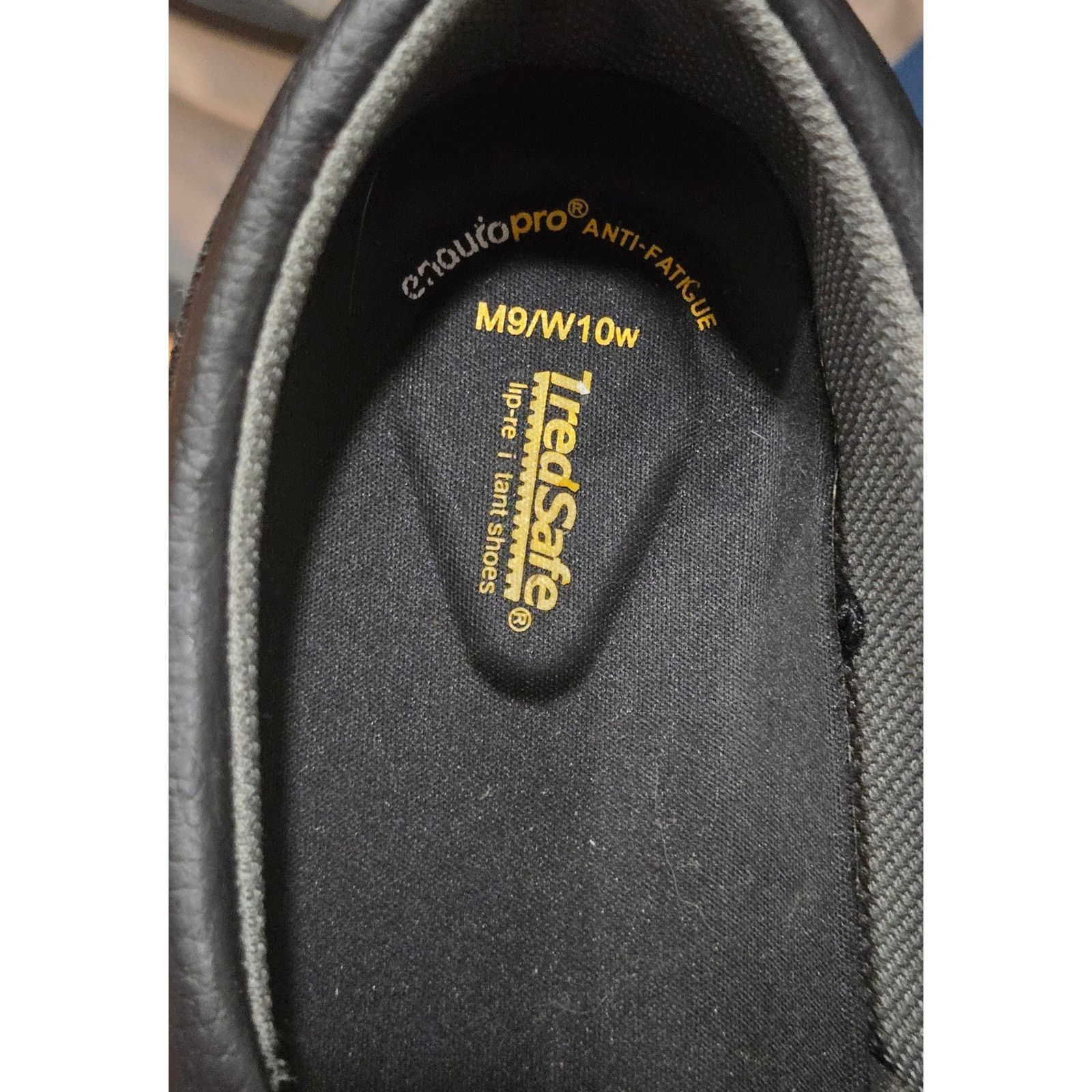 Other TredSafe Black Slip Resistant 9Men/10Women Work Shoe Leather Size US 10 / IT 40 - 3 Thumbnail