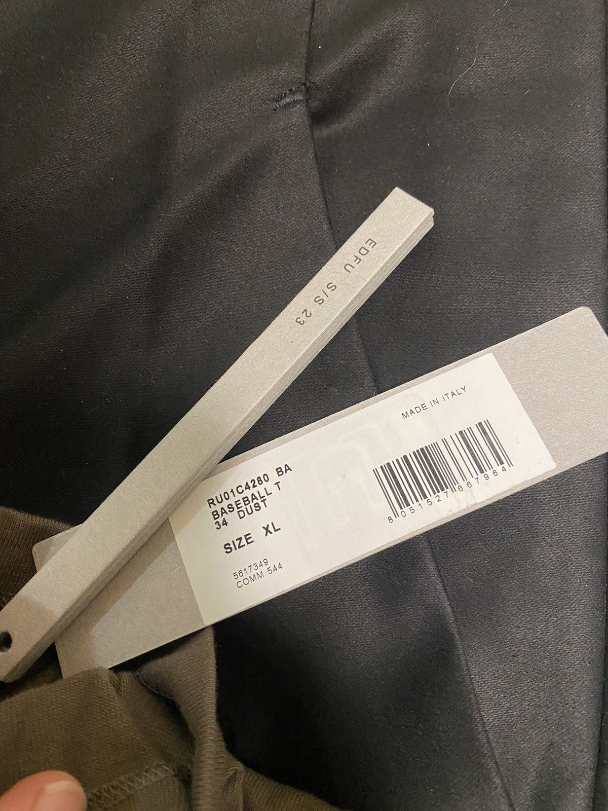 Rick Owens NWT Rick Owens SS23 EDFU Baseball T - Dust Size US XL / EU 56 / 4 - 6 Thumbnail
