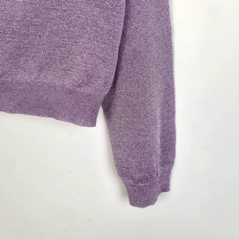 Prada Prada Size 38 Purple logo letter embroidery short knitted Size US XXS / EU 40 - 4 Thumbnail