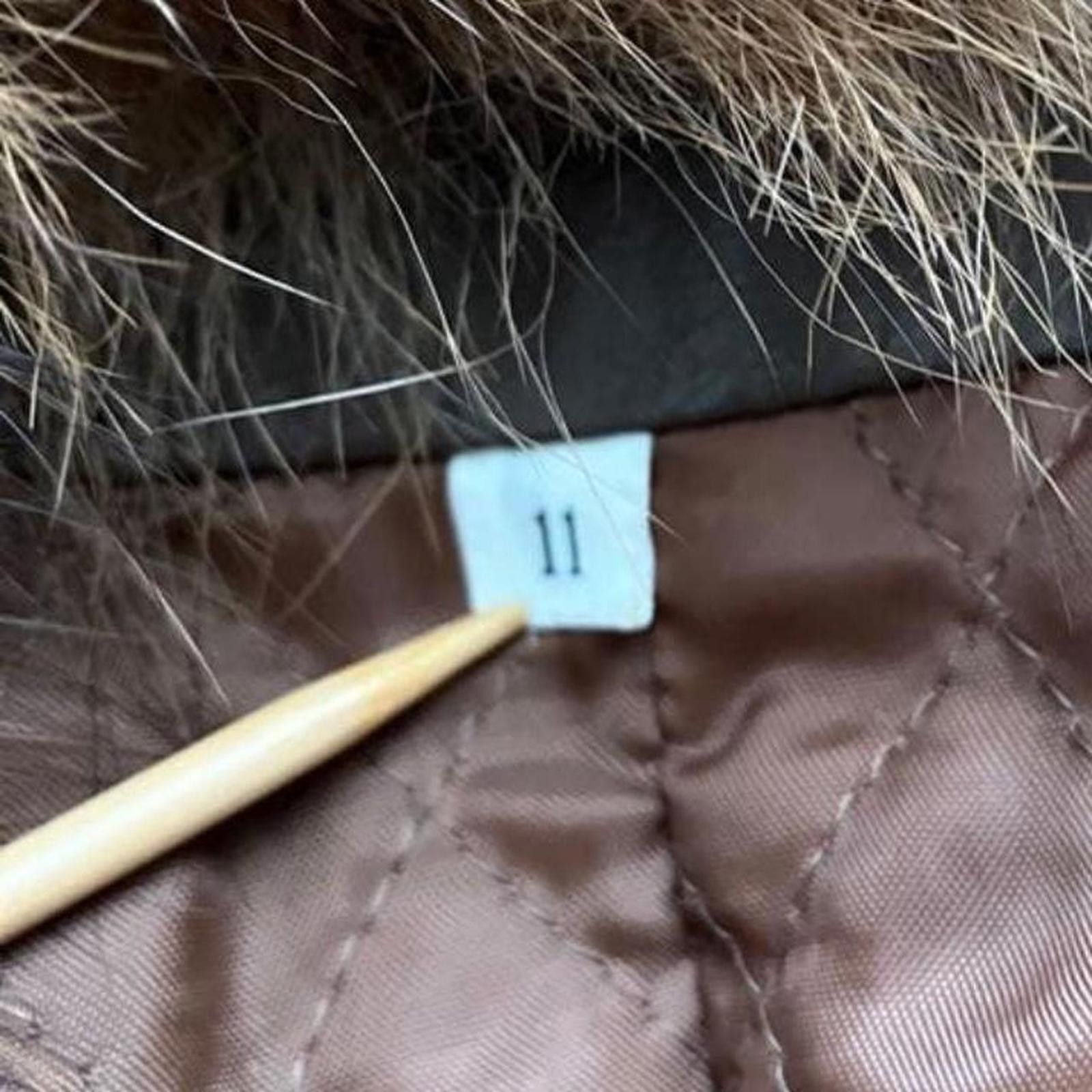 Other Real leather and fur whimsy goth long brown penny lane coat Size XS / US 0-2 / IT 36-38 - 4 Thumbnail