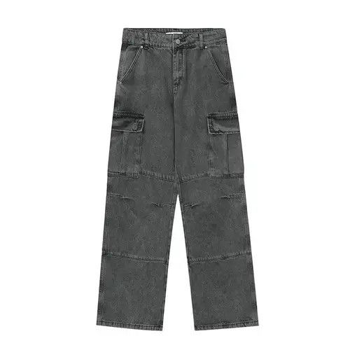 Jean baggy distressed faded cargo jeans Size US 30 / EU 46 - 4 Thumbnail