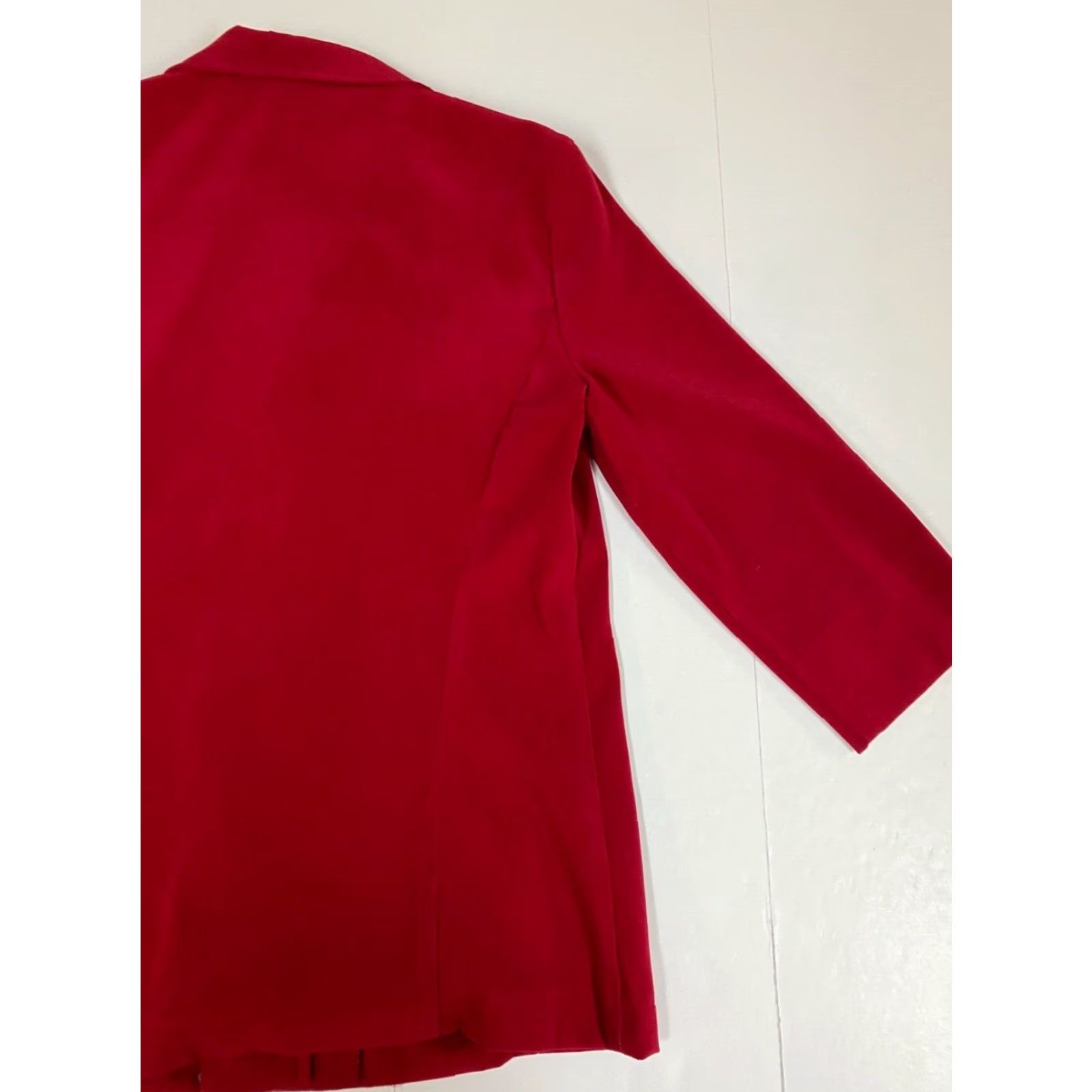Vintage Dressbarn Womens Blazer 6 Red Four-Button Jacket Notch Lapel Wool Blend Single-Breasted Modern Tuxedo Business Casual Fall Winter Womens Size 6 Red Size M / US 6-8 / IT 42-44 - 7 Thumbnail
