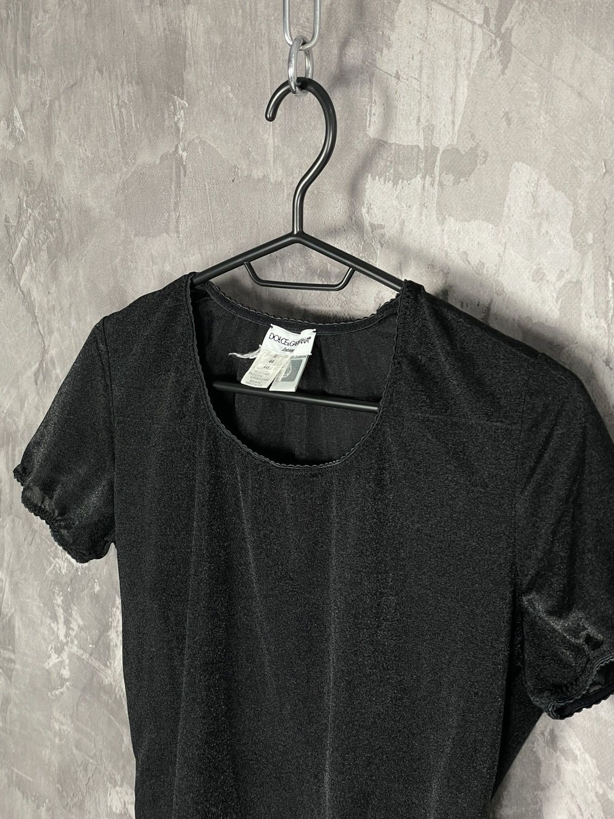 Designer × Dolce & Gabbana Dolce & Gabbana Y2K Intimo Luxury Fabulous Mesh T shirt Size L / US 10 / IT 46 - 6 Thumbnail