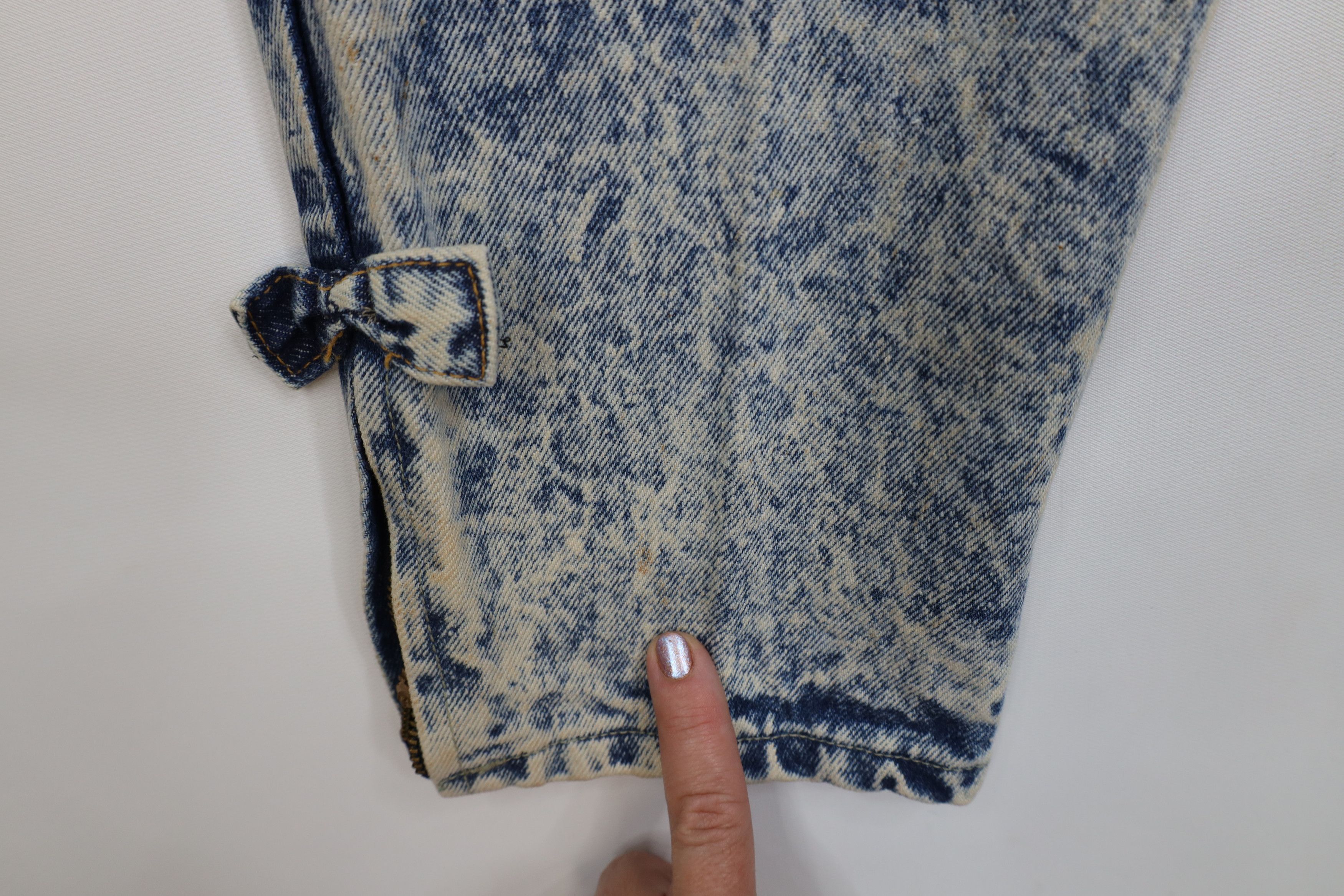 Vintage Deadstock Vintage 80s 90s Streetwear Tie Tapered Leg Jeans Size 34" / US 12 / IT 48 - 7 Thumbnail