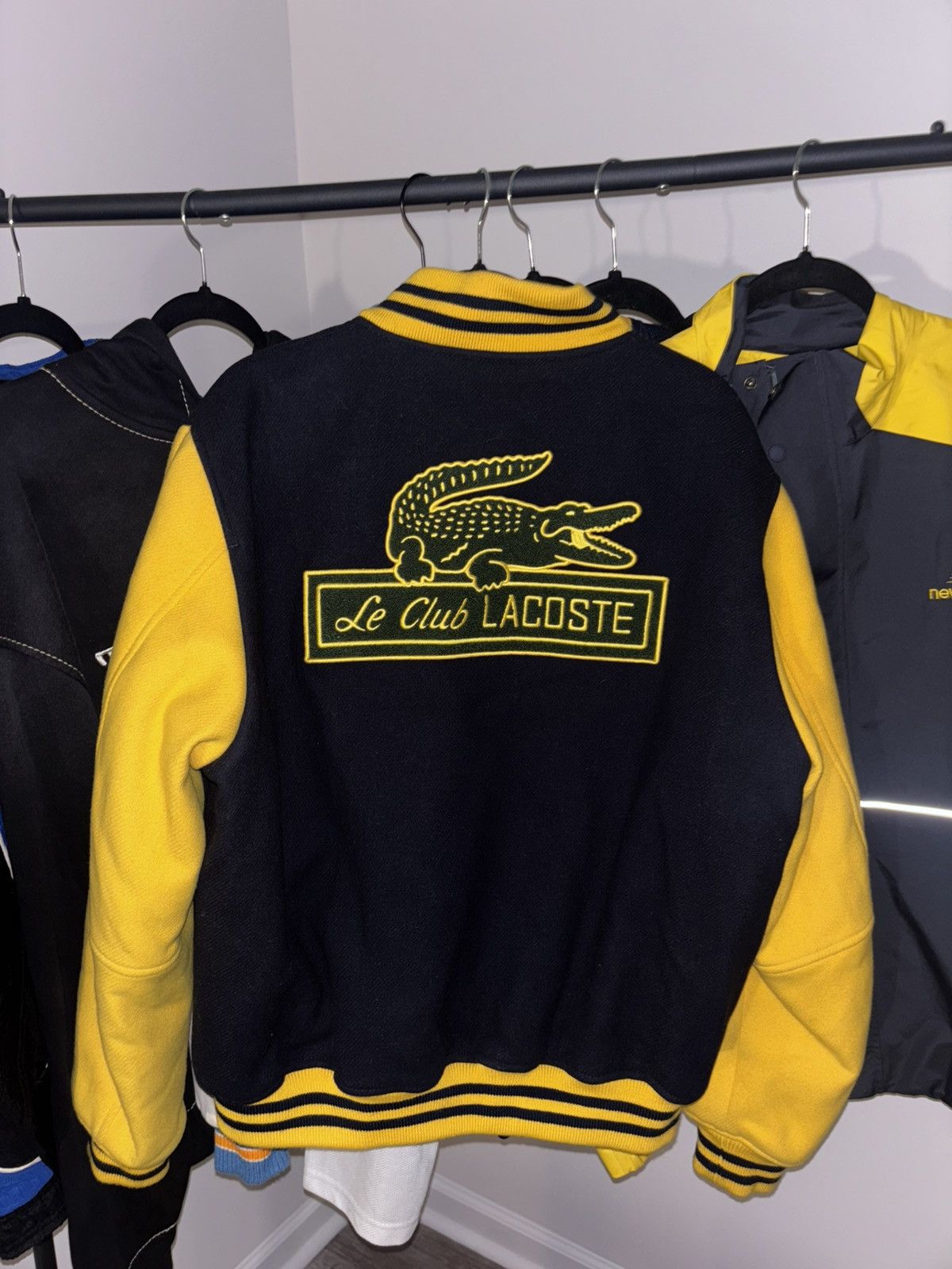 Lacoste Lacoste🐊Unisex Two-Tone Wool Bomber Jacket Size US L / EU 52-54 / 3 - 2 Thumbnail