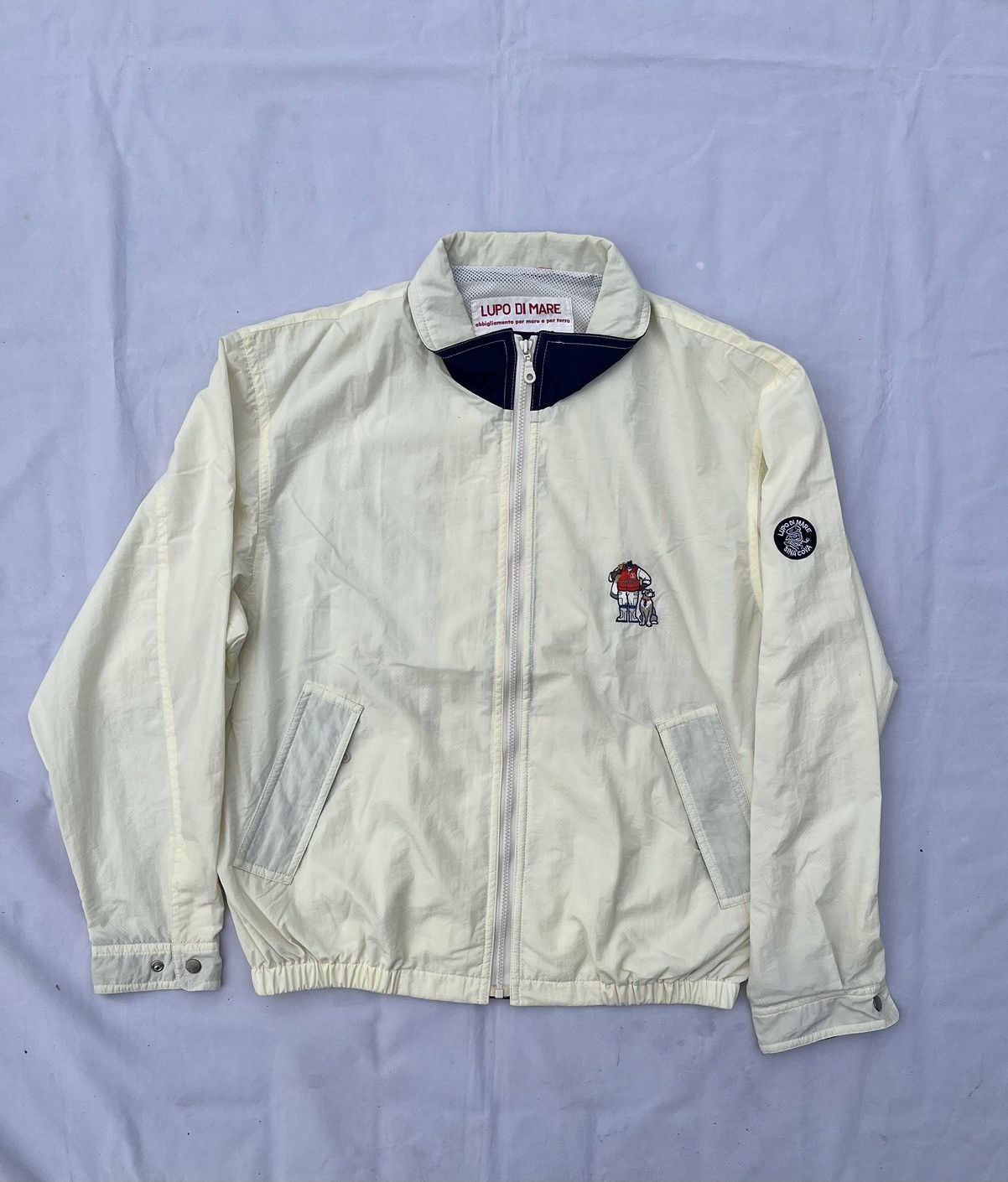 Japanese Brand Sina Cava Summer Coach Light Jacket Beige Y2K Style Vintage Size US XXL / EU 58 / 5 - 1 Thumbnail