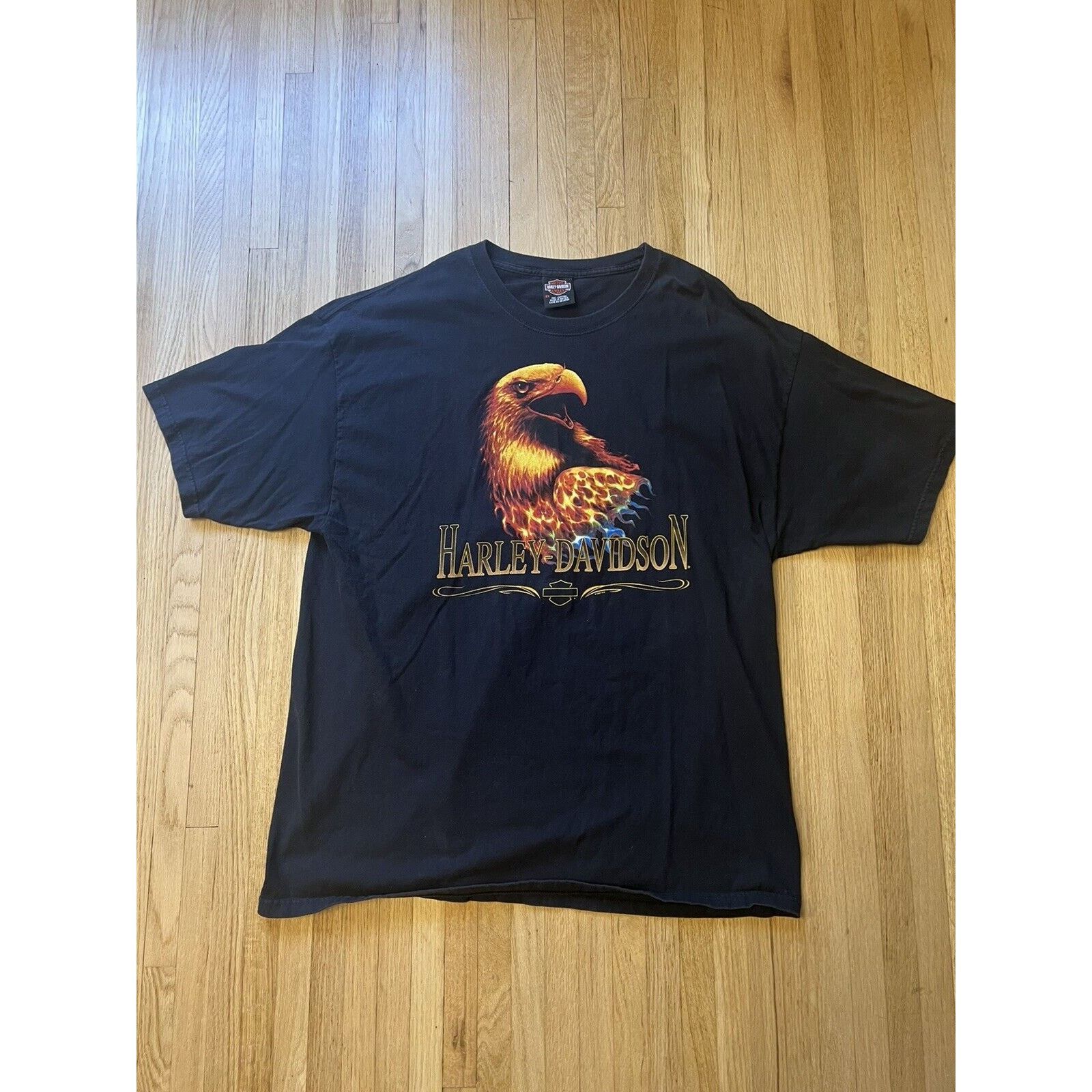 Harley Davidson Vintage Harley-Davidson DAVIDSON Eagle BLACK TSHIRT SIZE 2XL Size US XXL / EU 58 / 5 - 2 Thumbnail