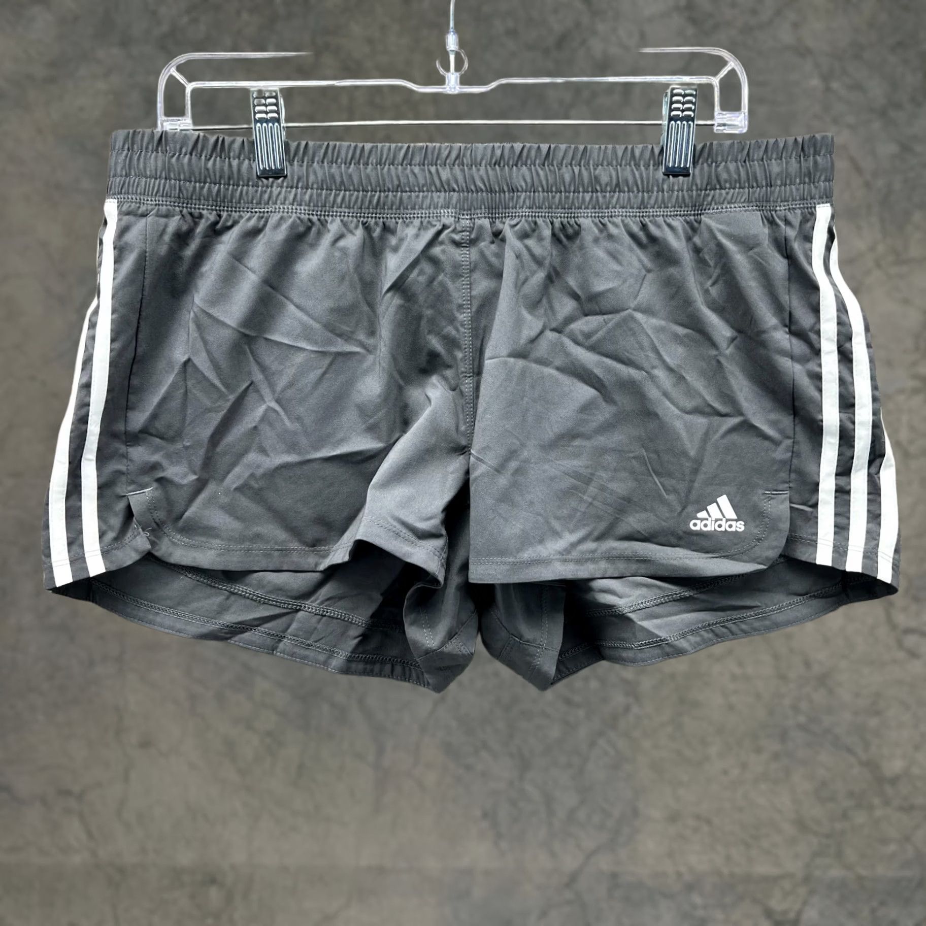 Adidas Adidas Shorts Women Large Gray Pacer 3-Stripes Woven Primegreen Running Gym Regular Feminine Athletic Shorts Womens Gray Size 36" / US 14 / IT 50 - 1 Thumbnail