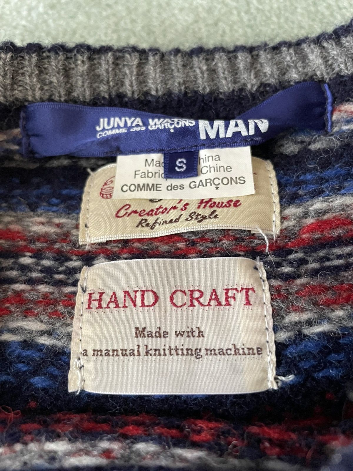 Comme des Garcons Junya Watanabe Comme des Garçons wool argyle sweater Size US S / EU 44-46 / 1 - 7 Thumbnail