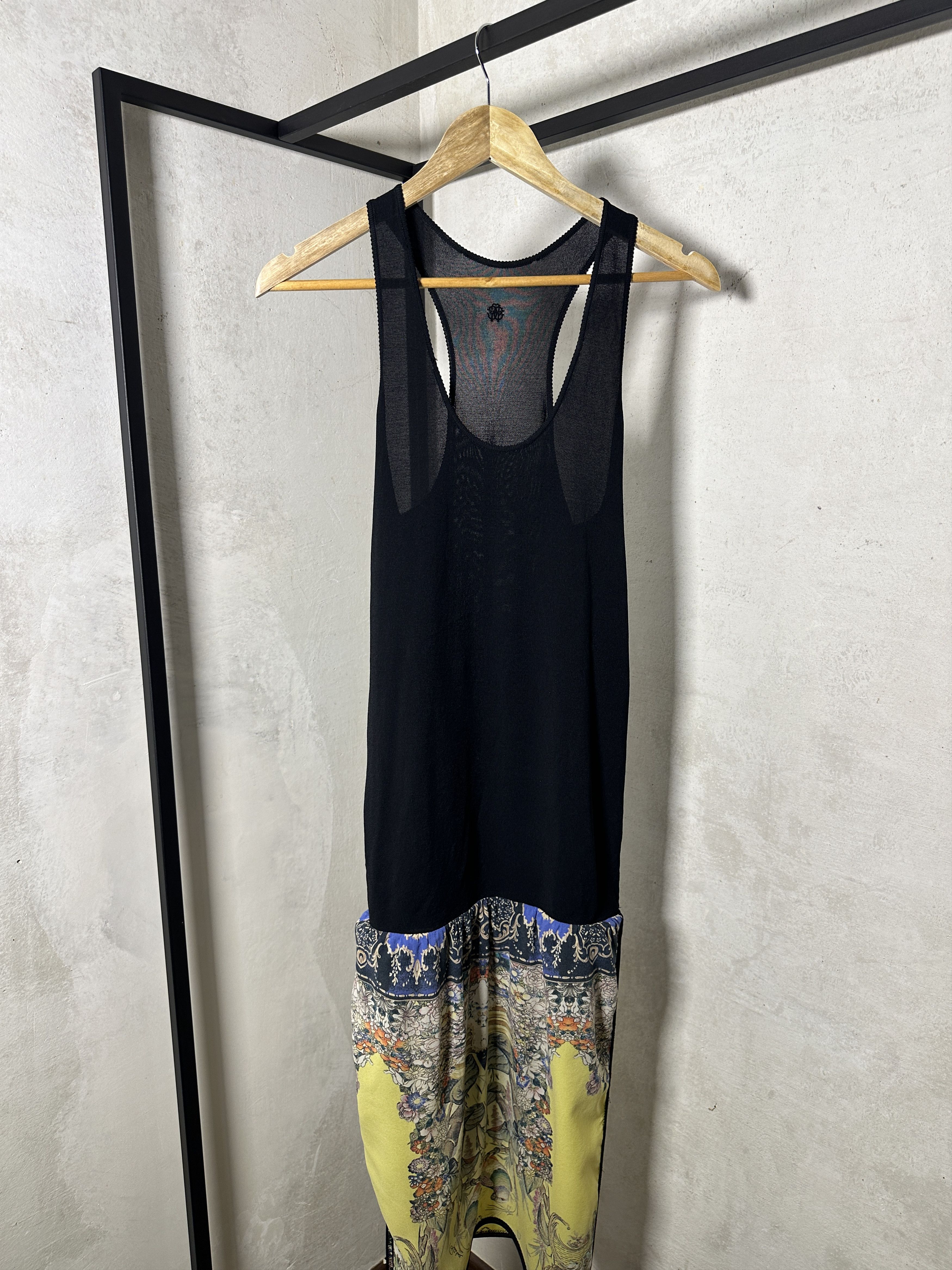 Roberto Cavalli Roberto Cavalli Yellow Printed Chiffon & Knit Overlay Top Size S / US 4 / IT 40 - 4 Thumbnail