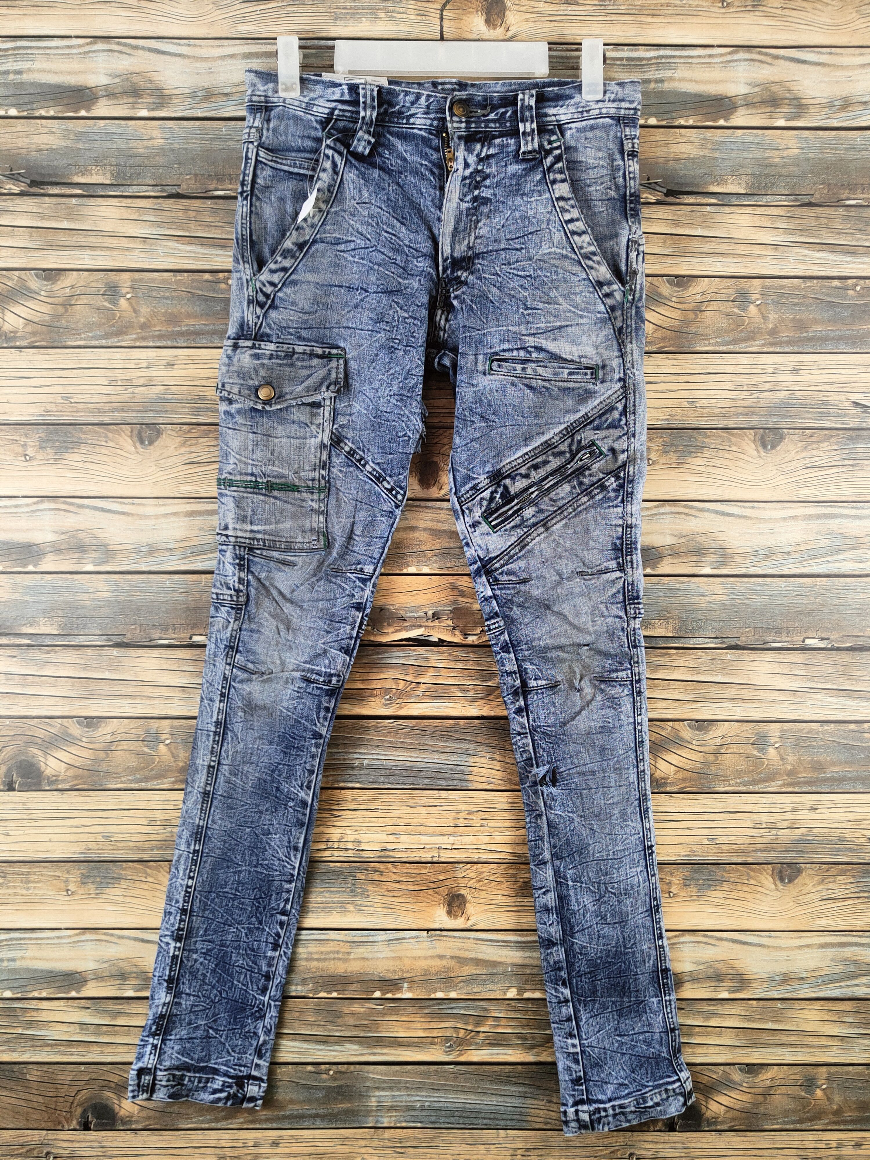 Japanese Brand D Torachi Blue Distressed Ripped Jeans #S2914 Size US 28 / EU 44 - 1 Thumbnail