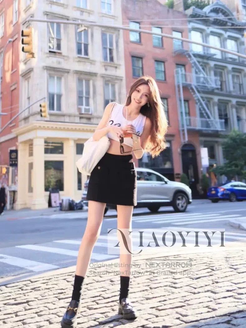 Chanel Chanel Xiaoxiangfeng black soft tweed waist hollow slim sk Size 24" / US 00 / IT 34 - 5 Thumbnail