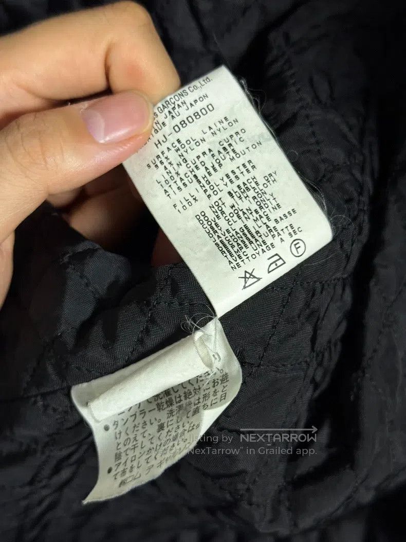 Comme des Garcons Comme Des Garcons Patent fur collar wool coat jacket Size US L / EU 52-54 / 3 - 5 Thumbnail