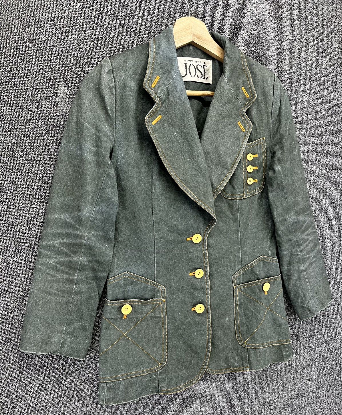 Japanese Brand Vintage Jose Boutique Denim Cardigan Jacket Size M / US 6-8 / IT 42-44 - 2 Thumbnail