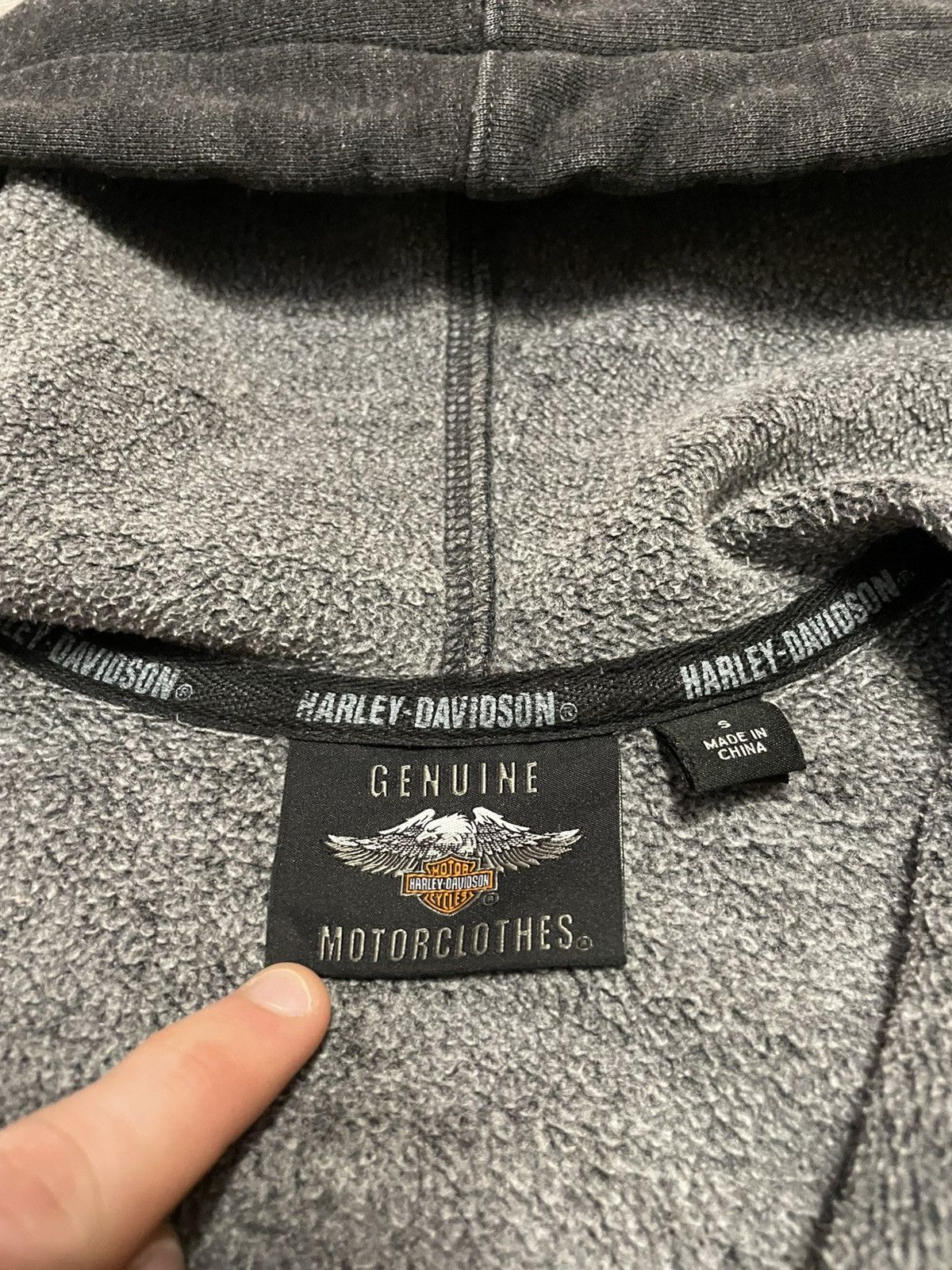 Harley Davidson × Vintage Vintage Harley Davidson Distressed Skull Zip-Up Hoodie Size US S / EU 44-46 / 1 - 12 Thumbnail